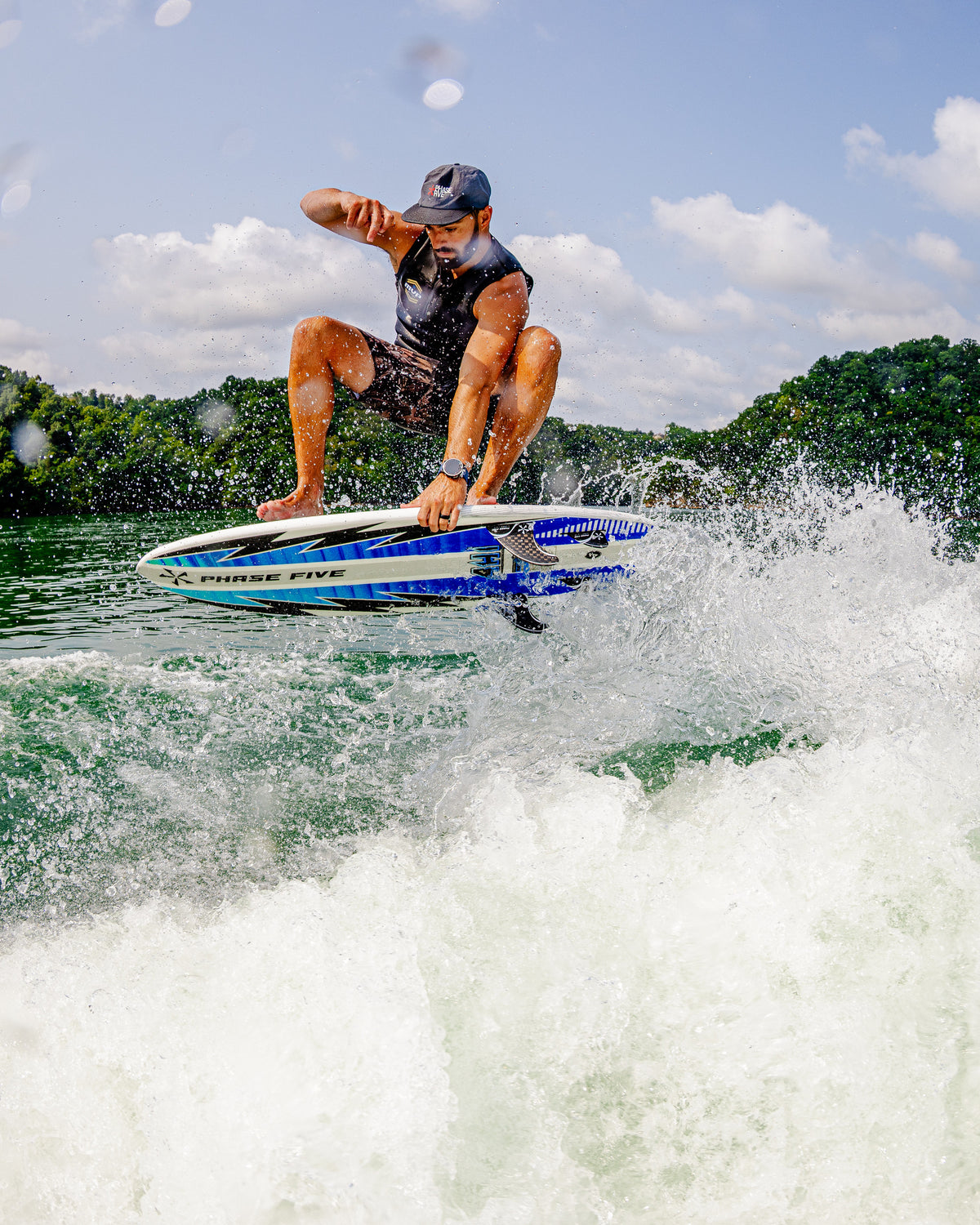 2027 Phase Five Ahi wakesurf board action photo