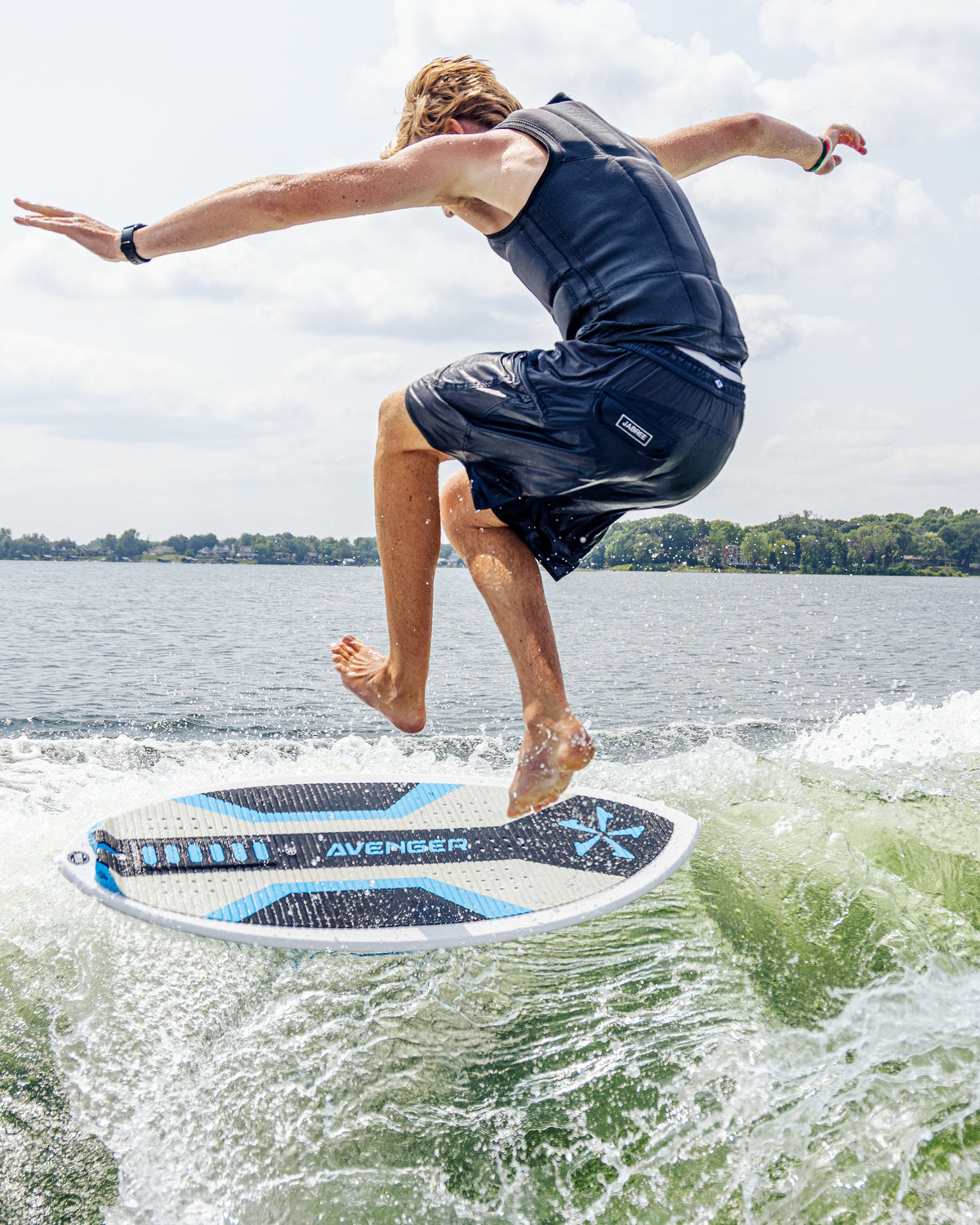 2027 Phase Five Avenger wakesurf board action photo