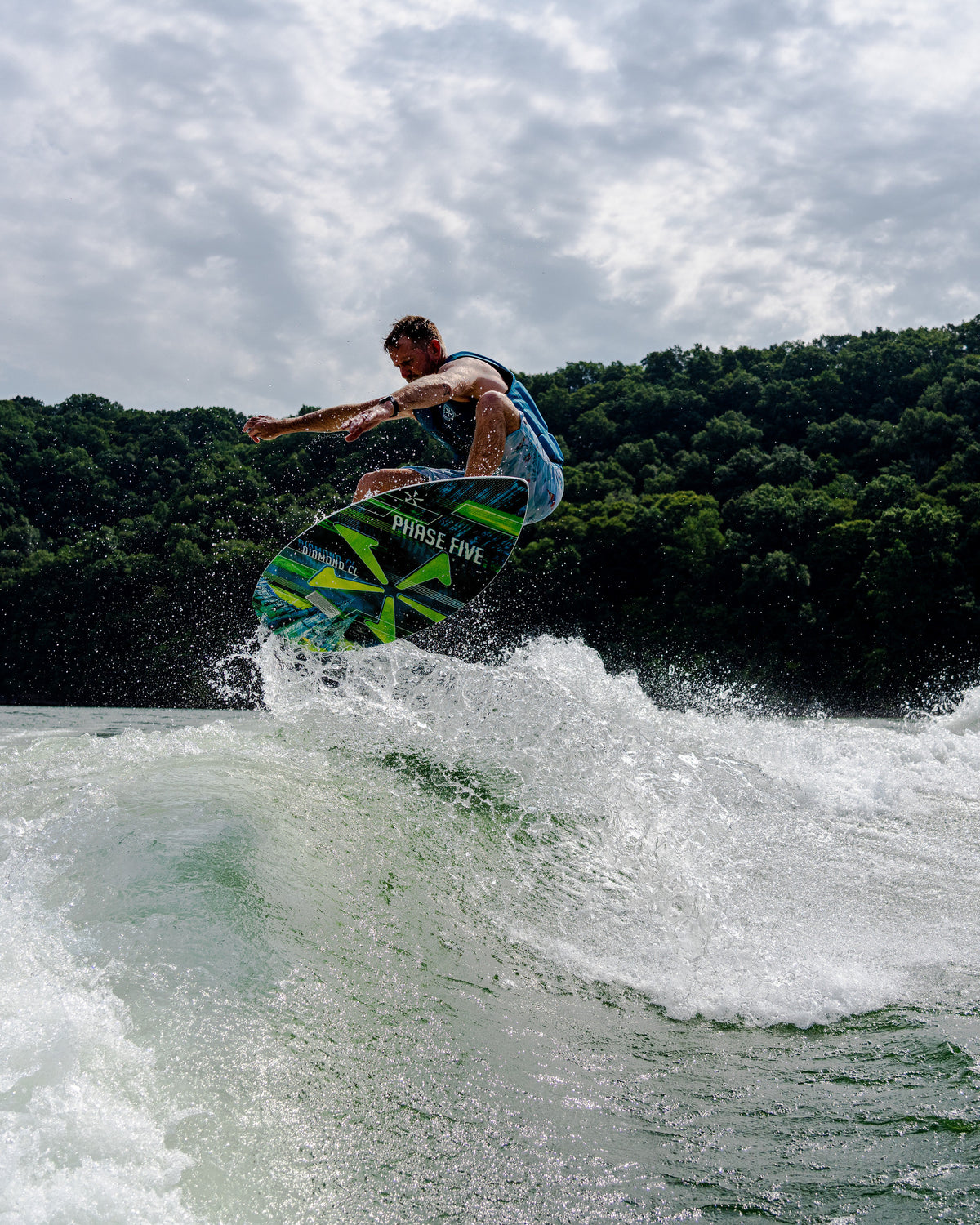 2027 Phase Five Diamond CL wakesurf board action photo