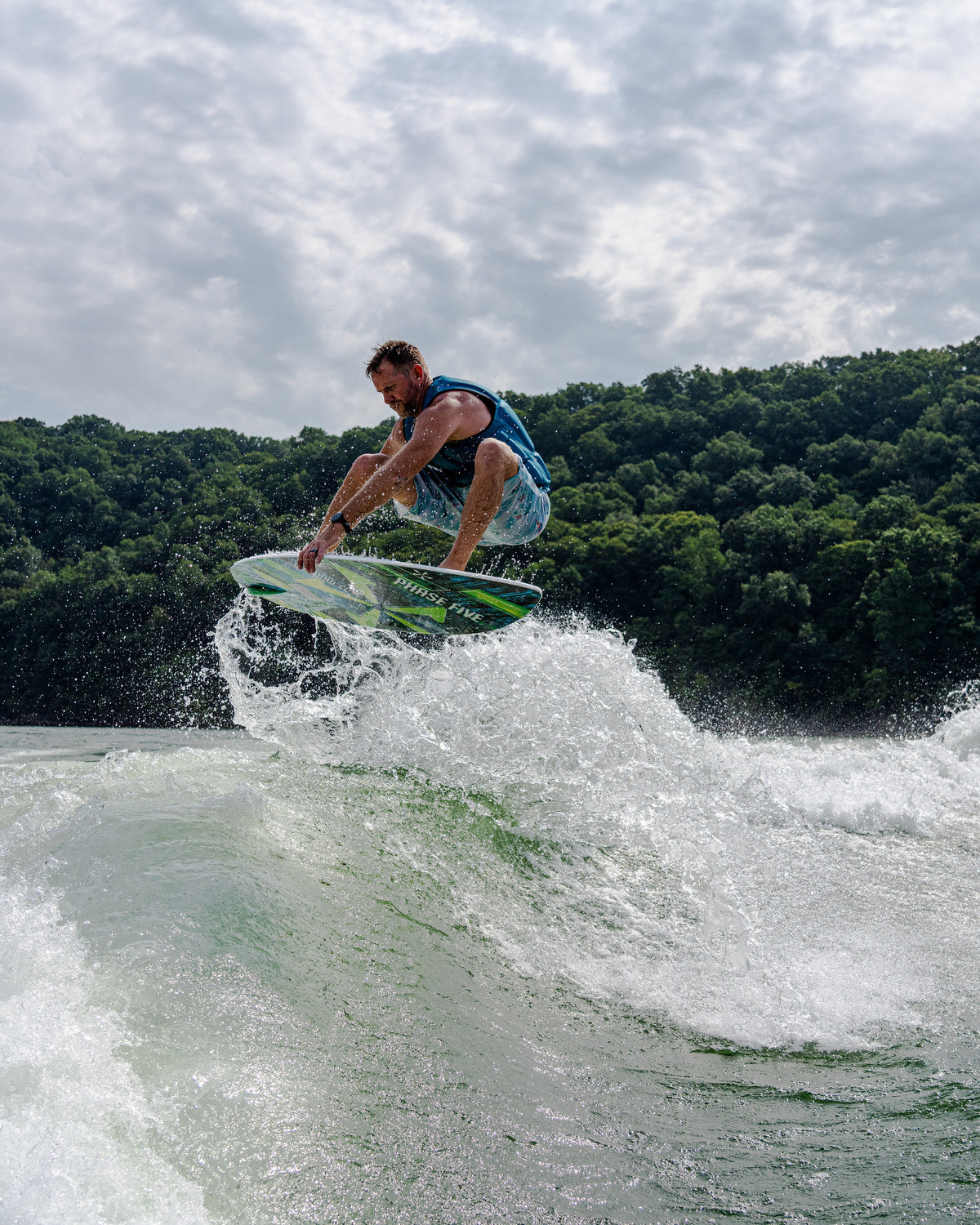2027 Phase Five Diamond CL wakesurf board action photo