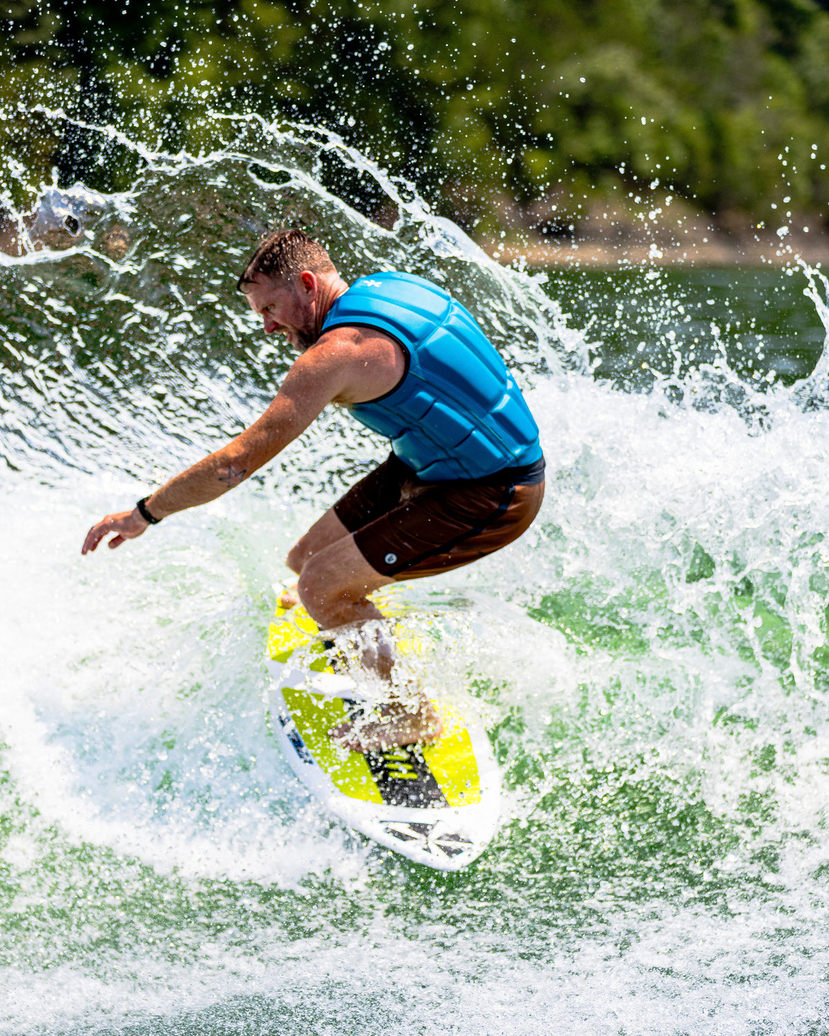 2027 Phase Five Diamond CL wakesurf board action photo