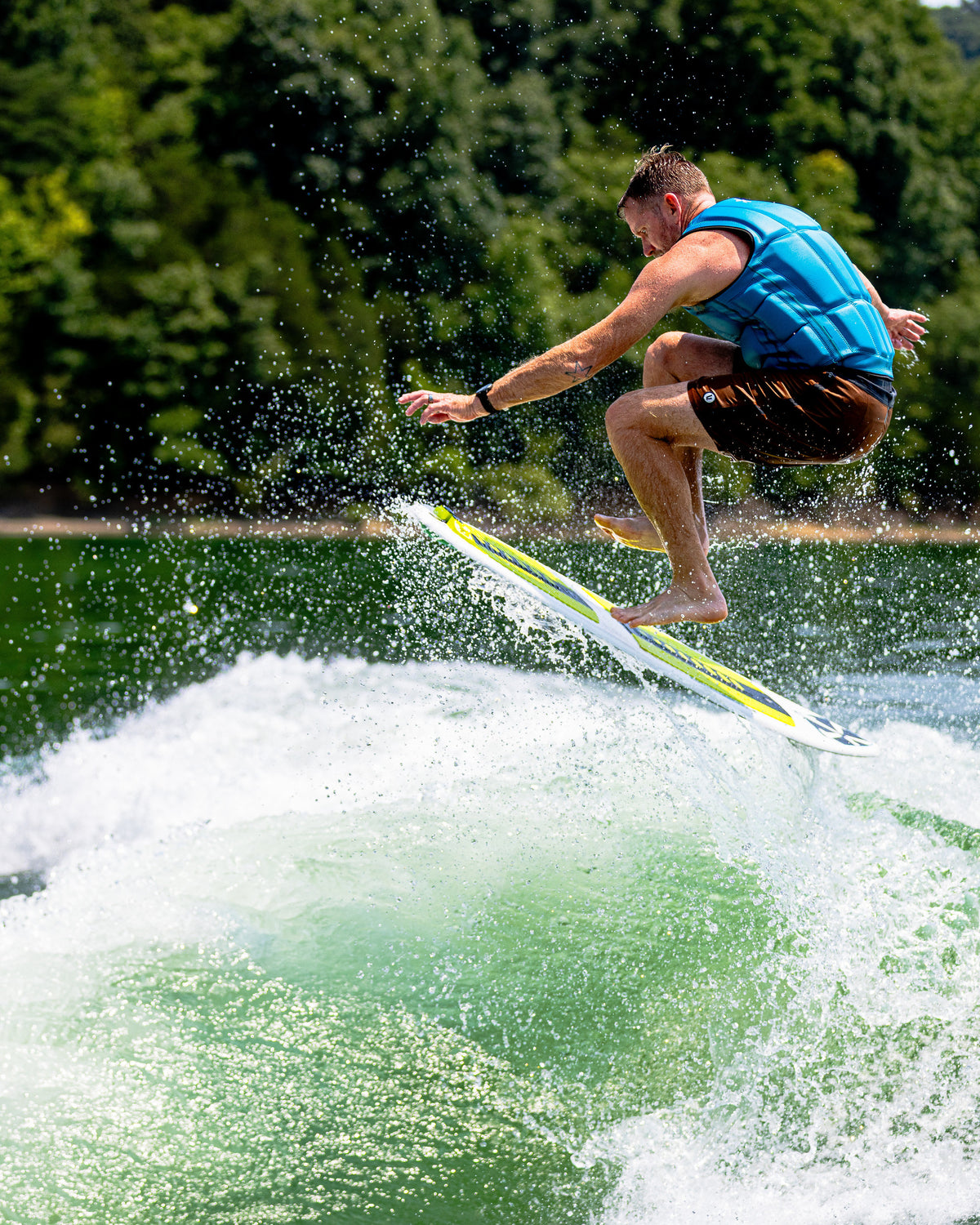 2027 Phase Five Diamond CL wakesurf board action photo
