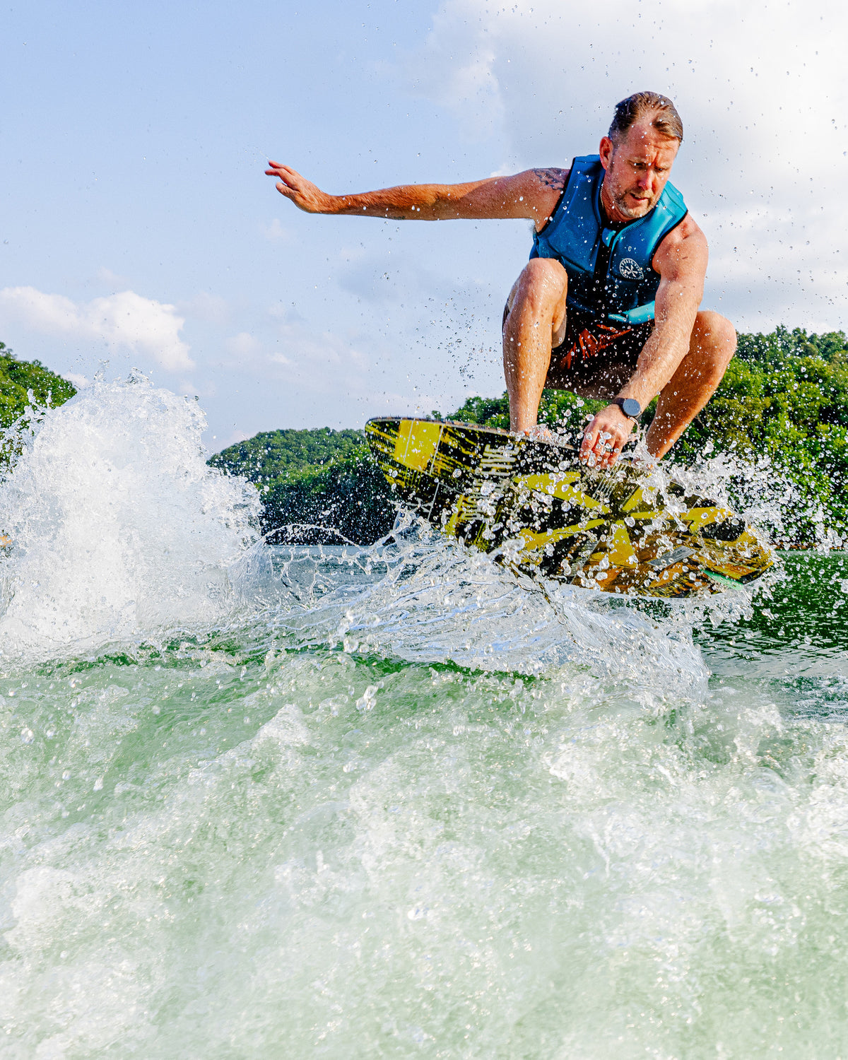 2027 Phase Five Diamond Turbo LTD wakesurf board action photo