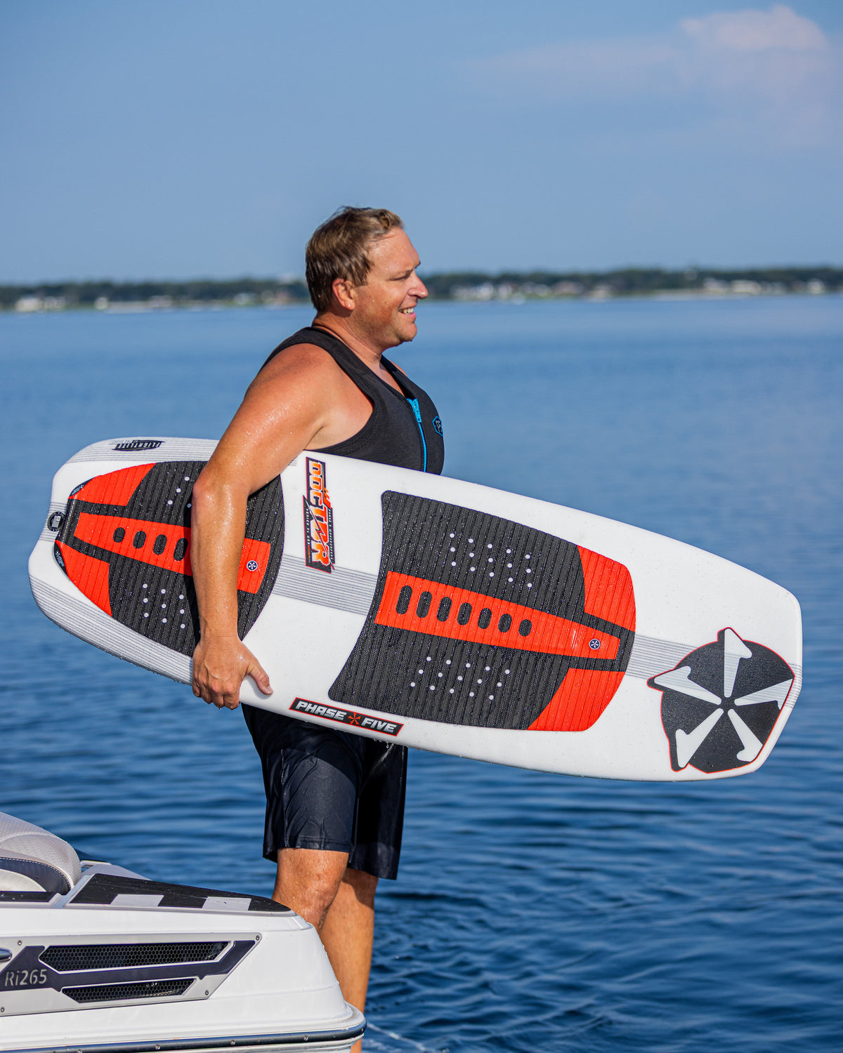 2027 Phase Five Doctor wakesurf board lifestyle photo