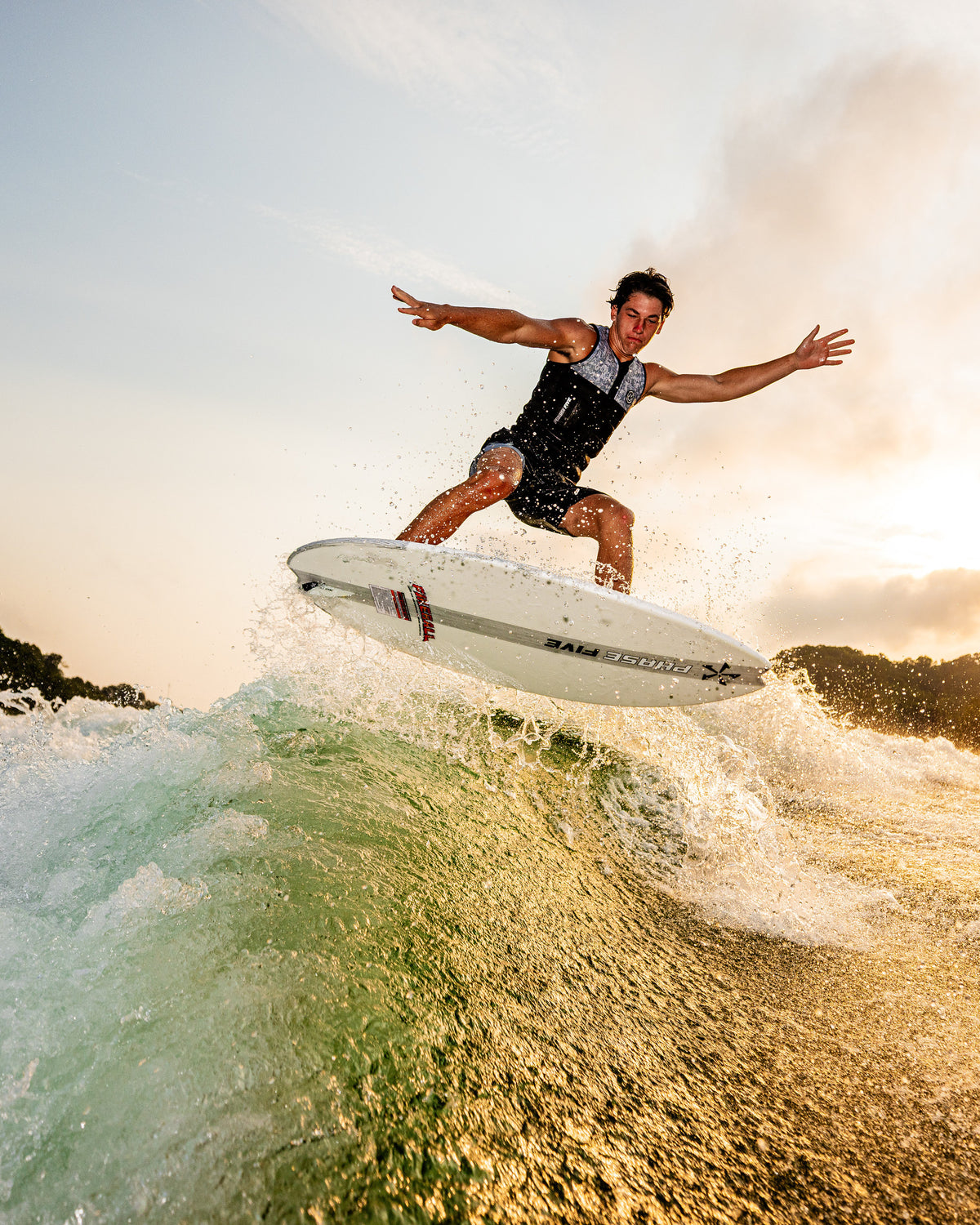 2027 Phase Five Fireball wakesurf board action photo