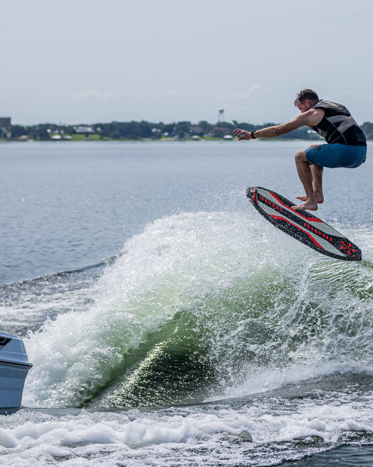 2027 Phase Five Hammerhead V3 wakesurf board action photo