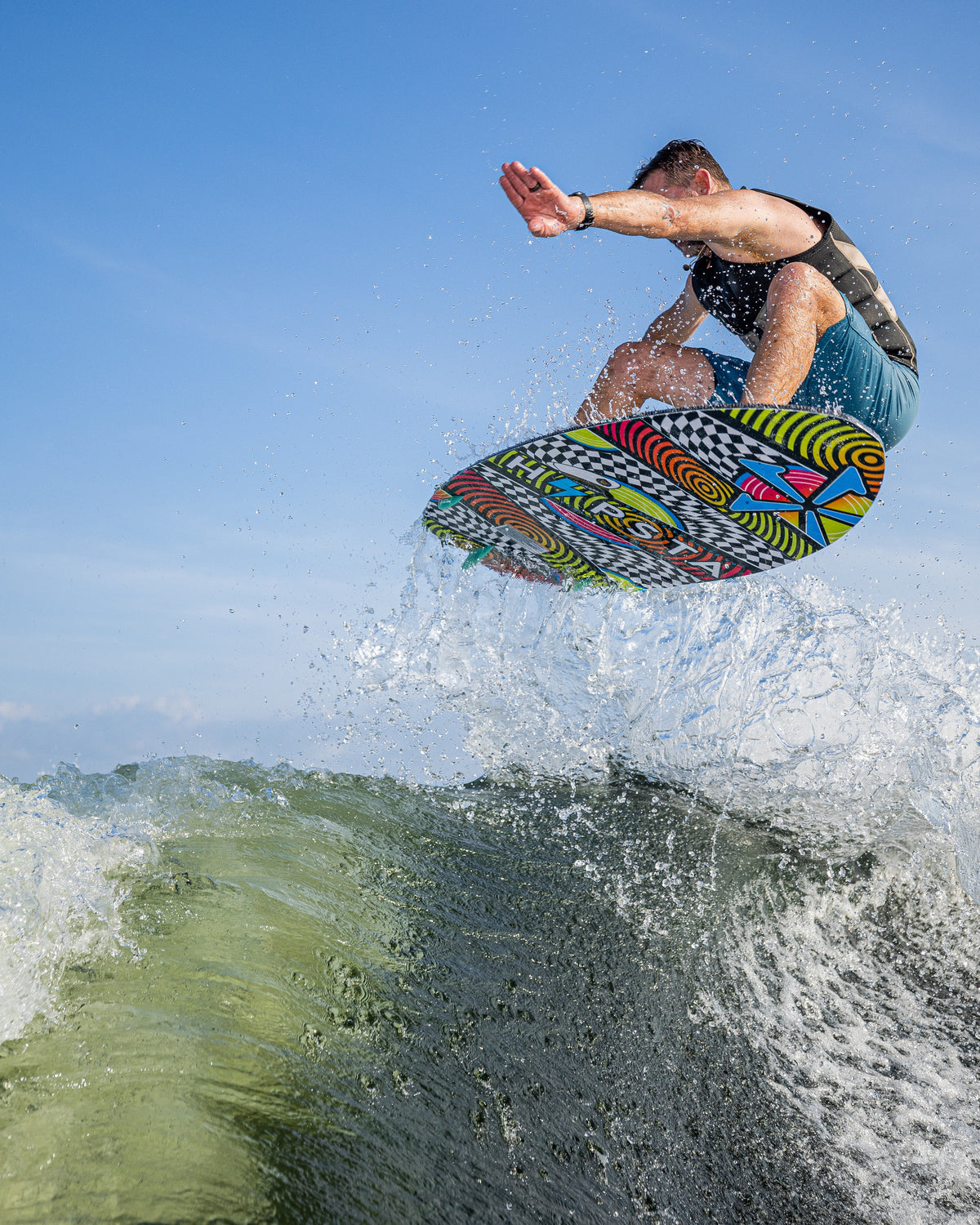 2027 Phase Five Hypsta V2 wakesurf board action photo