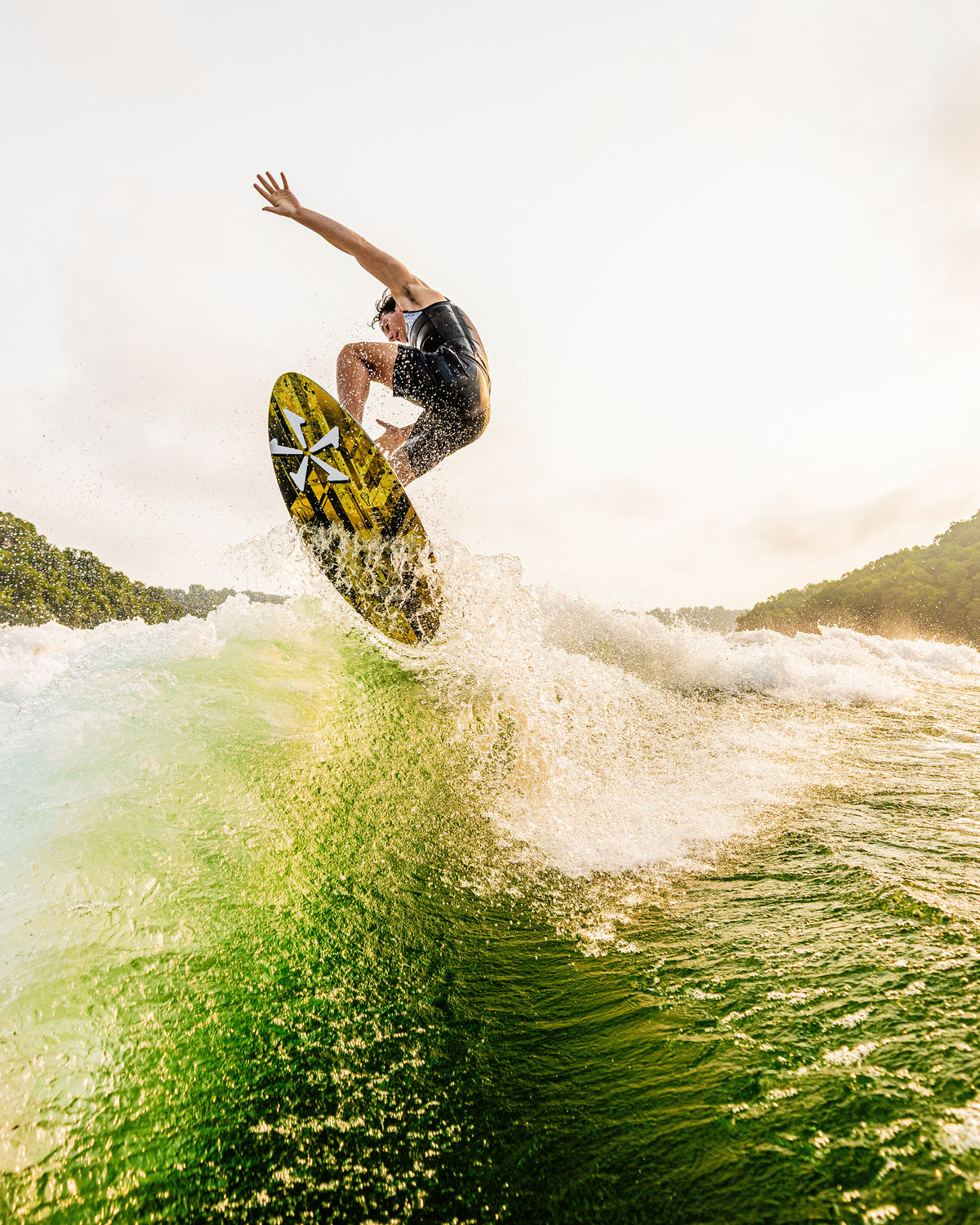 2027 Phase Five Key V2 LTD wakesurf board action photo