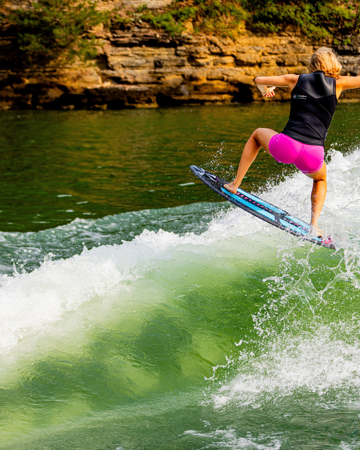 2027 Phase Five Key Whitley Pro wakesurf board action photo
