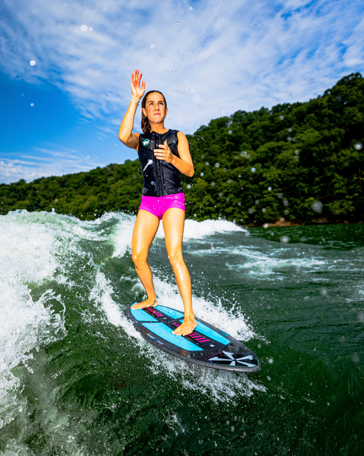 2027 Phase Five Key Whitley Pro wakesurf board action photo