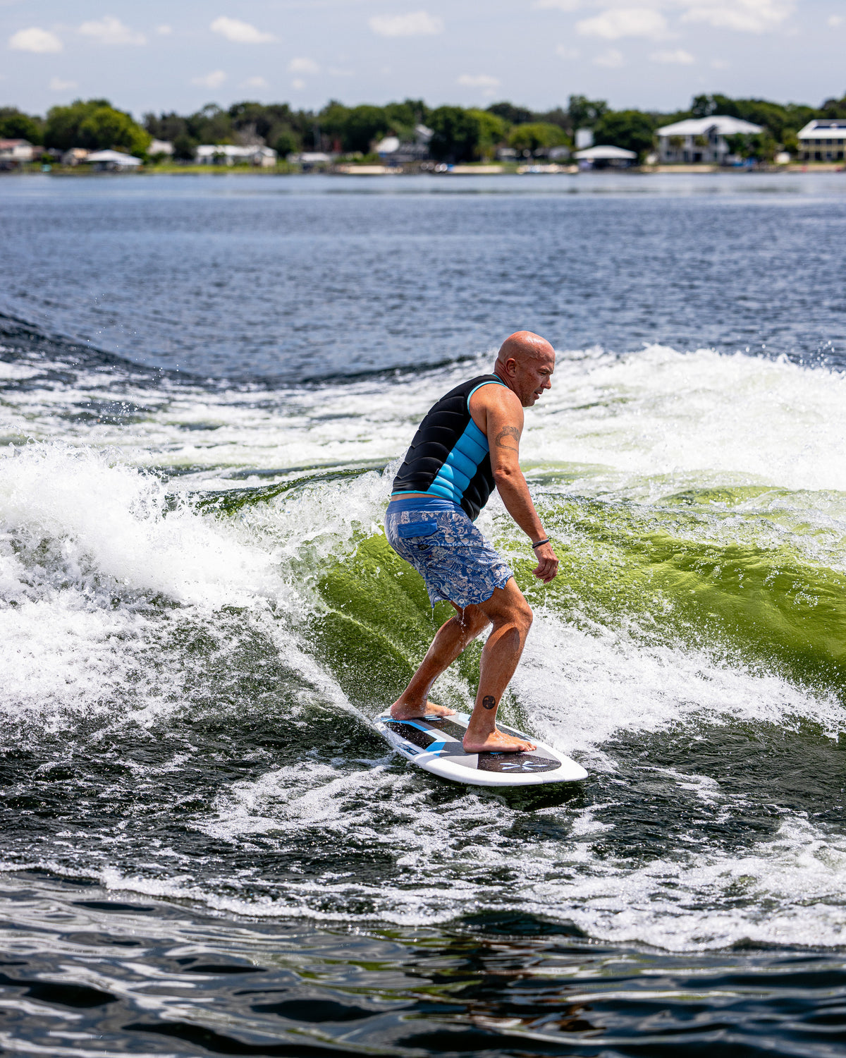 2027 Phase Five Kong wakesurf board action photo