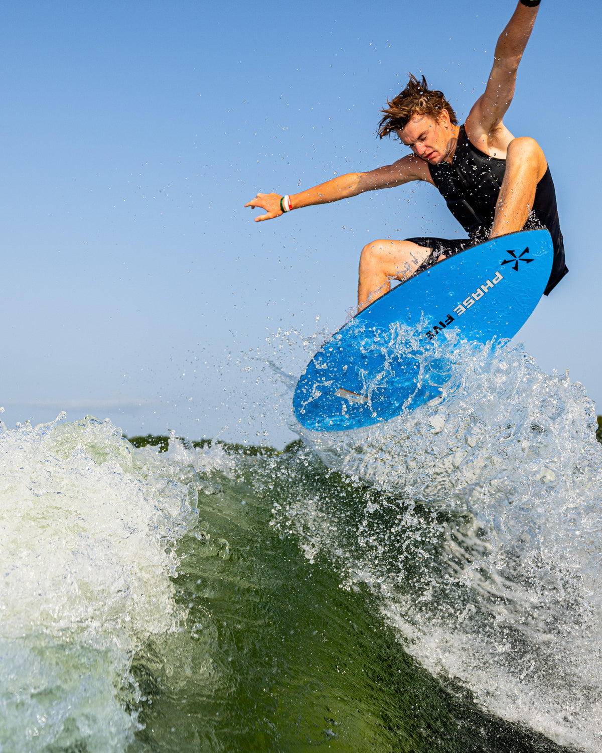 2027 Phase Five Matrix wakesurf board action photo