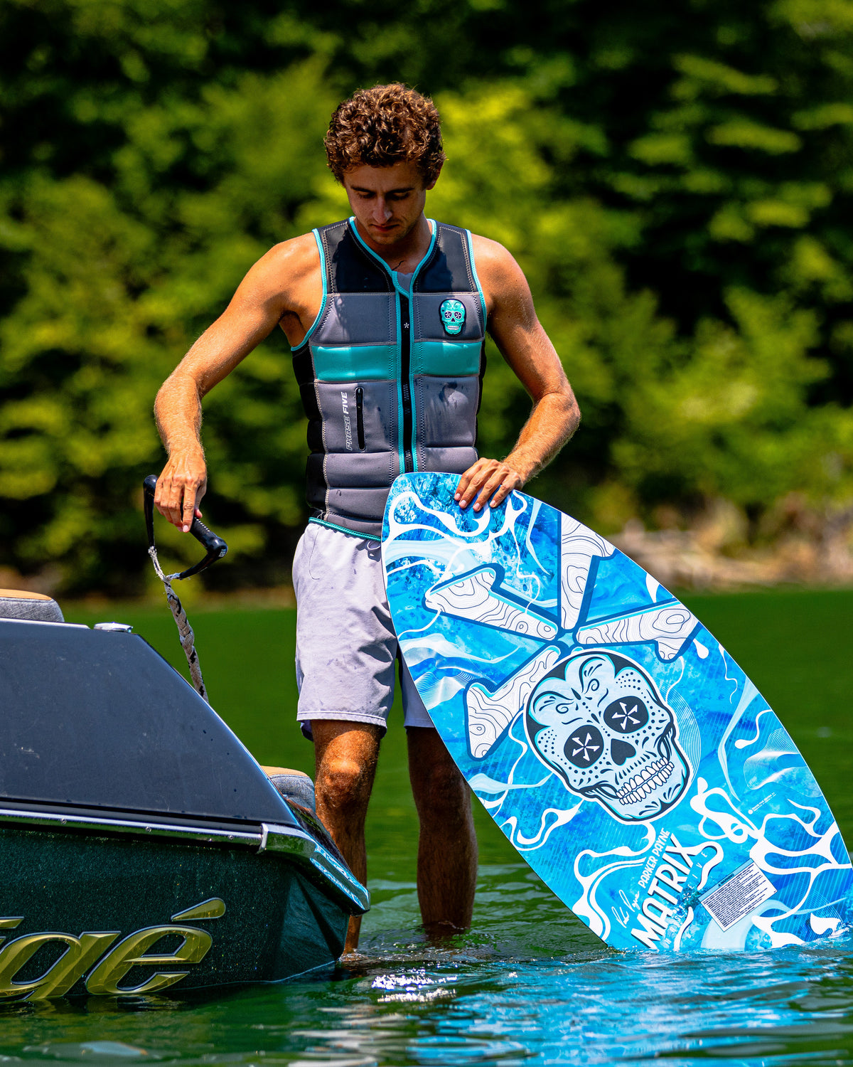 2027 Phase Five Matrix Pro wakesurf board lifestyle photo