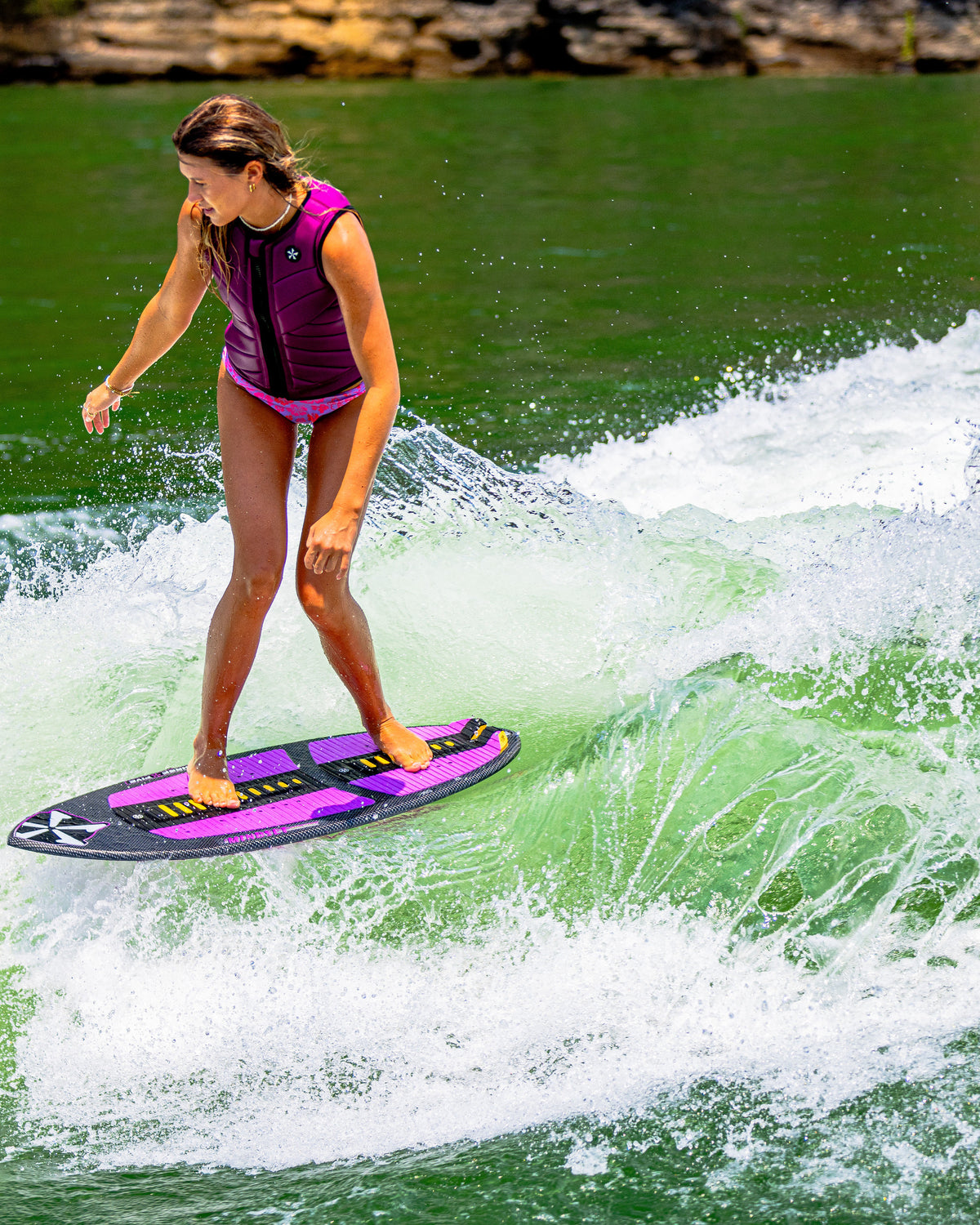 2027 Phase Five Mindset wakesurf board action photo