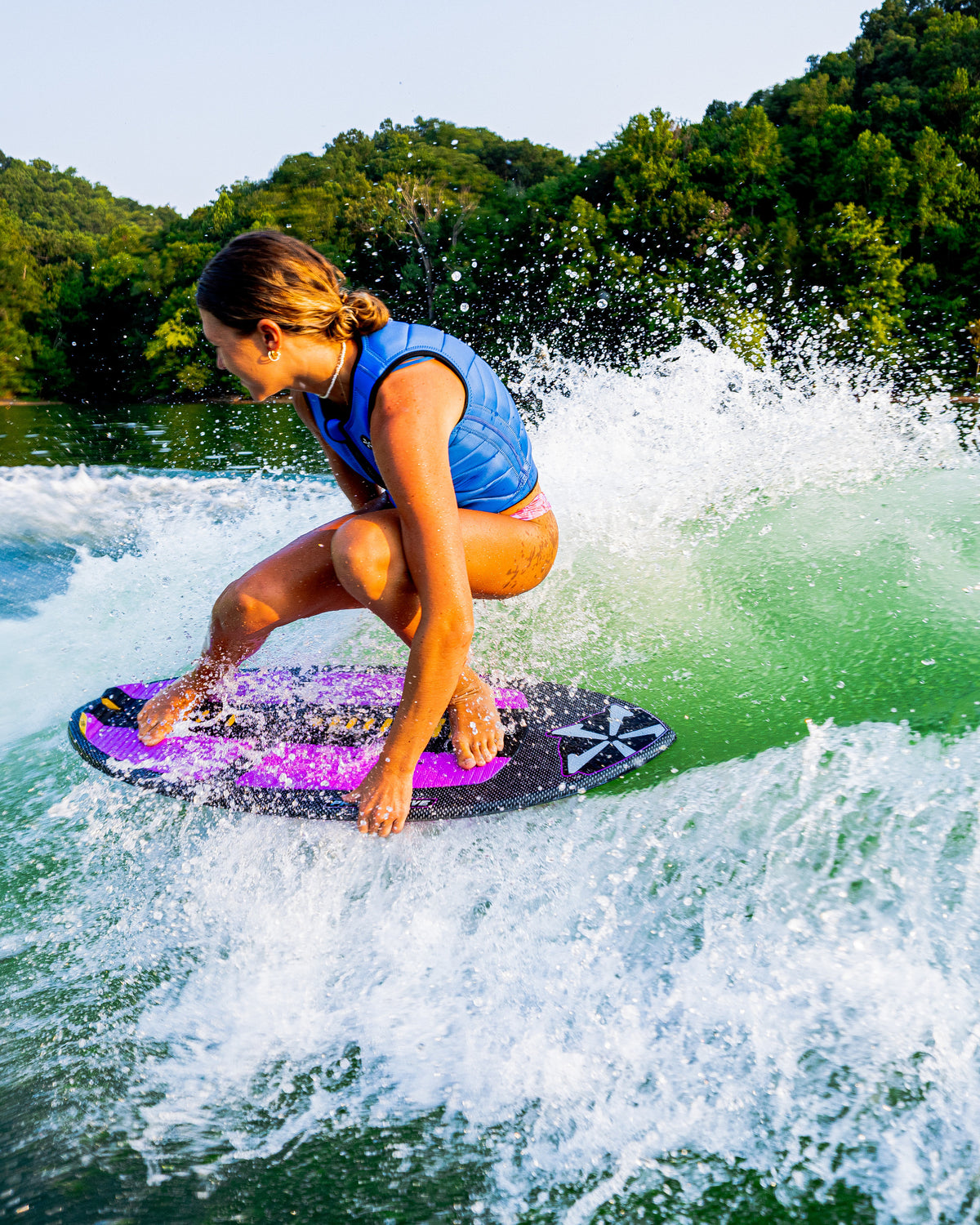 2027 Phase Five Mindset wakesurf board action photo