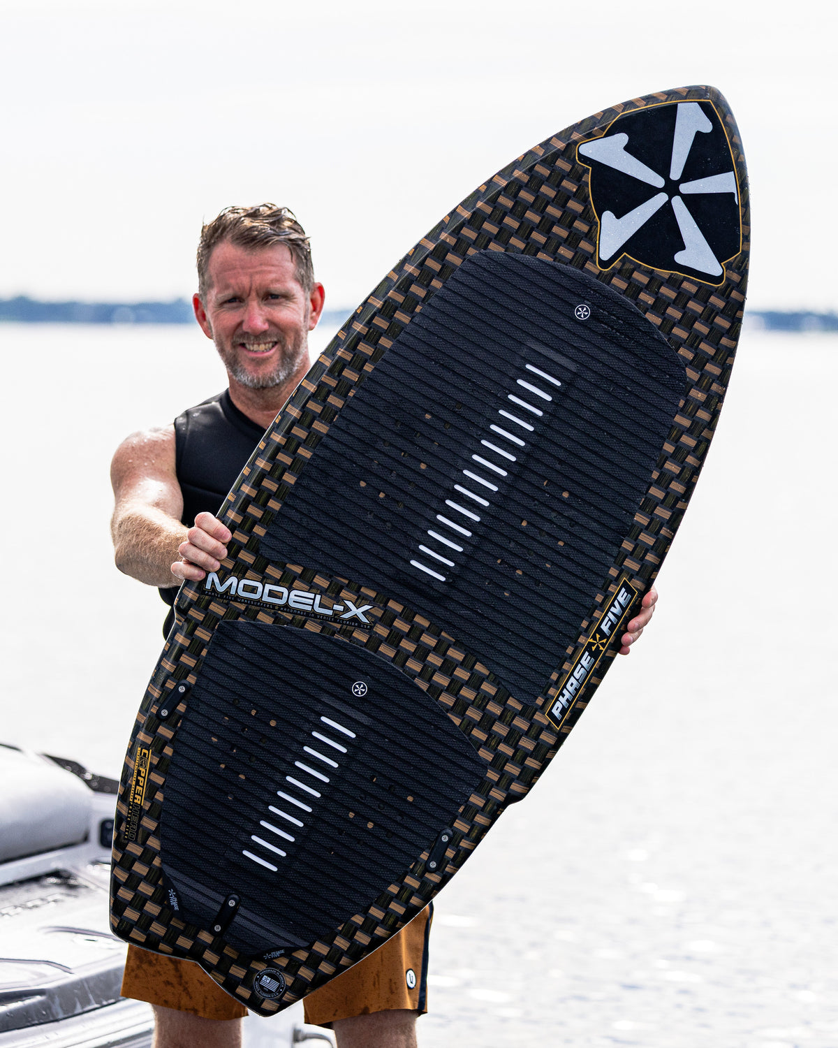 2027 Phase Five Model X LTD wakesurf board lifestyle photo