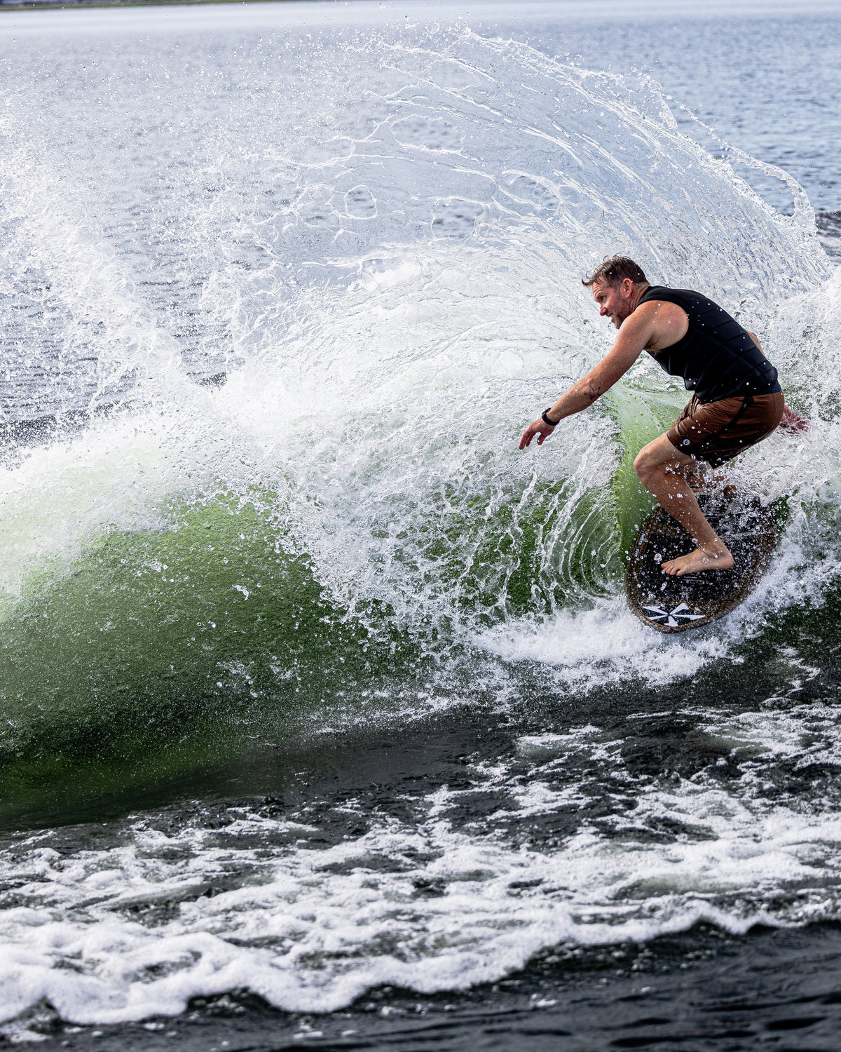 2027 Phase Five Model X LTD wakesurf board action photo