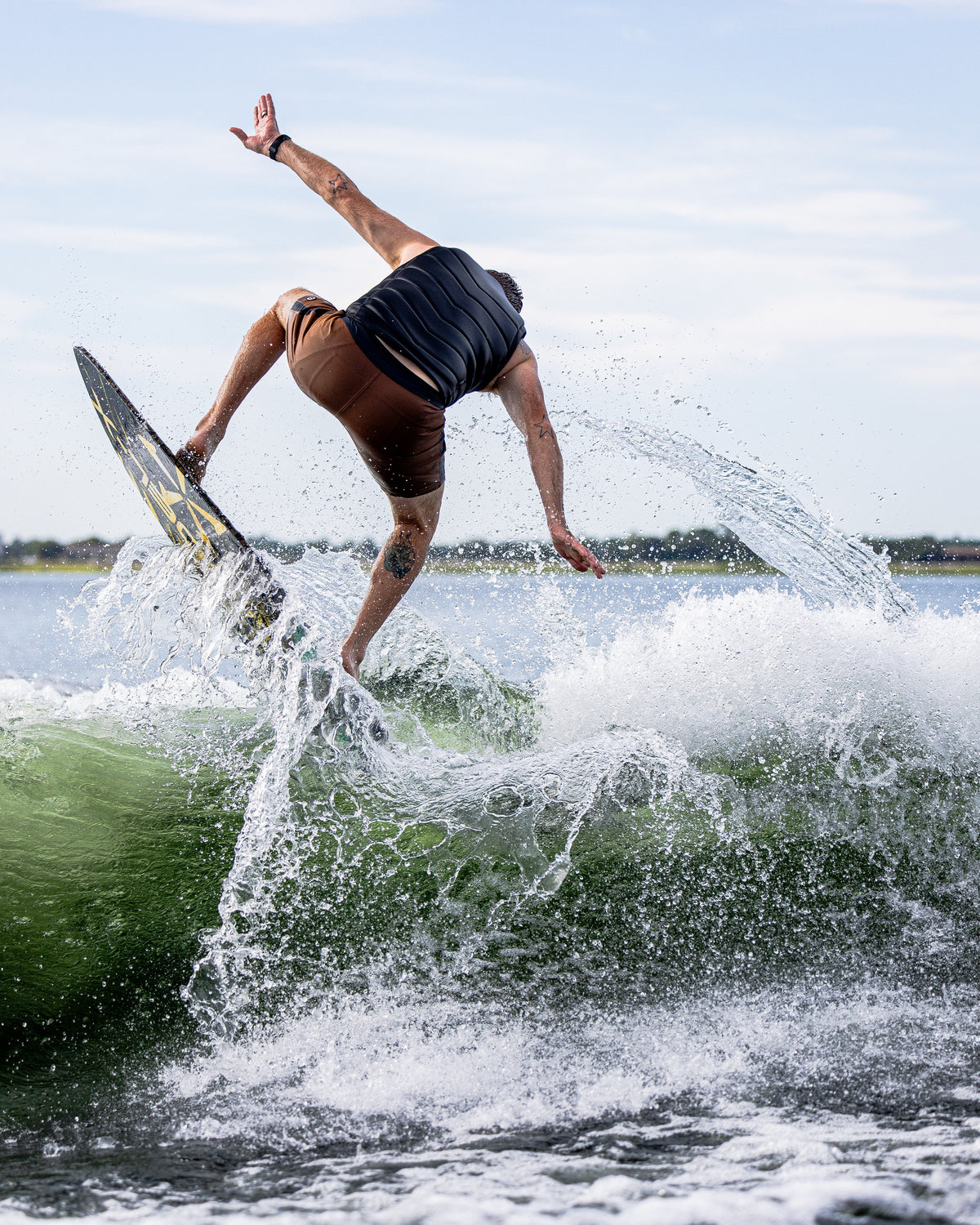 2027 Phase Five Model X LTD wakesurf board action photo