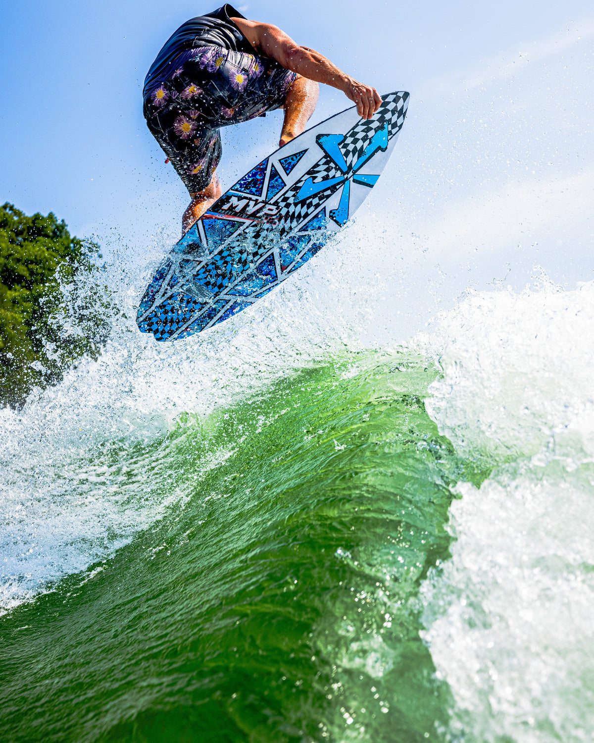 2027 Phase Five MVP V4 wakesurf board action photo