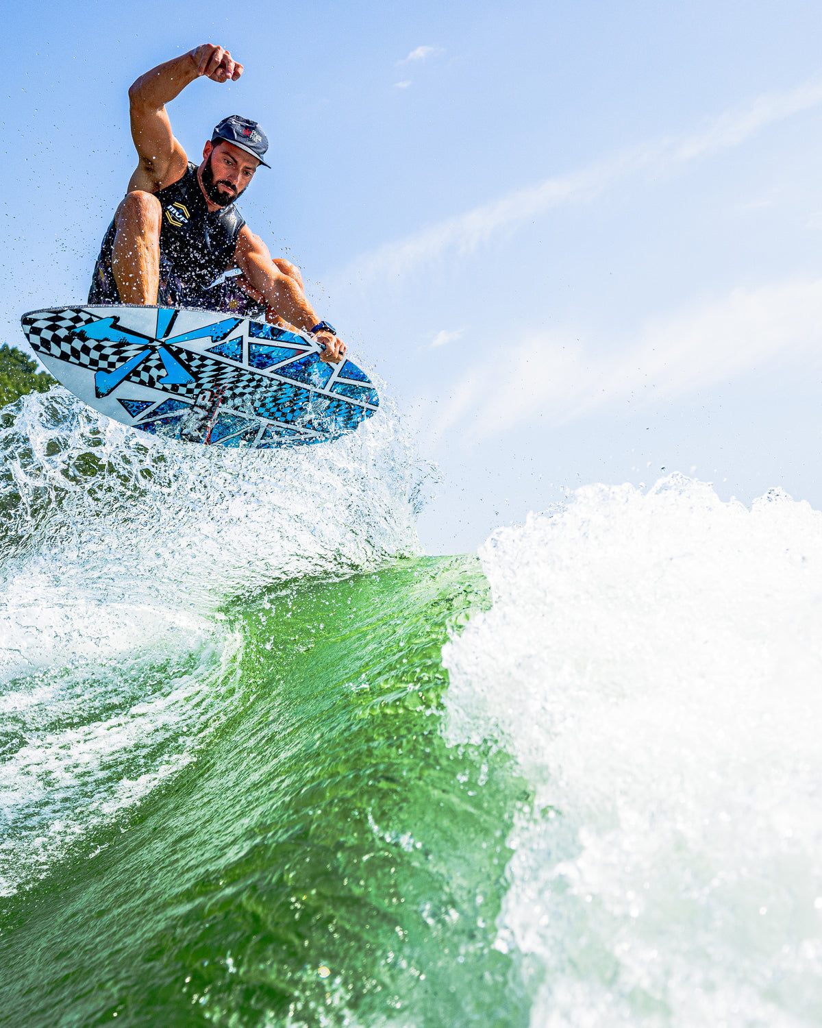 2027 Phase Five MVP V4 wakesurf board action photo