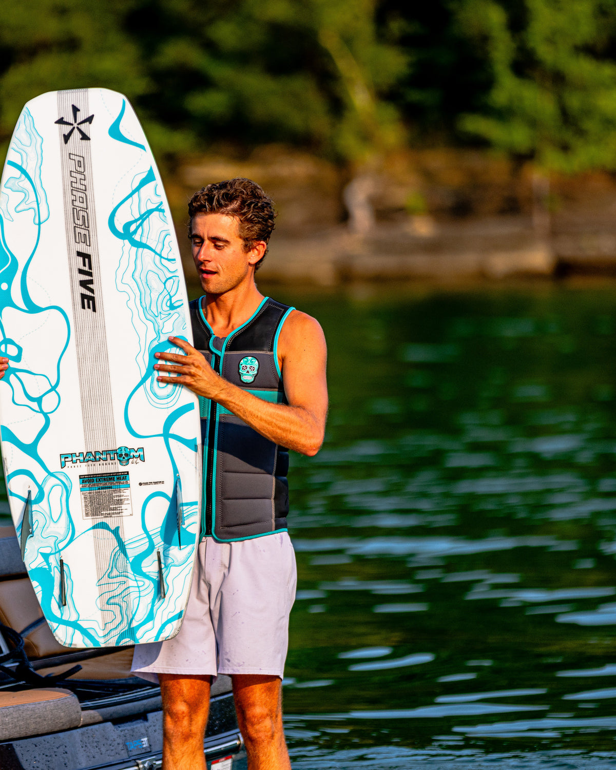 2027 Phase Five Phantom wakesurf board lifestyle photo