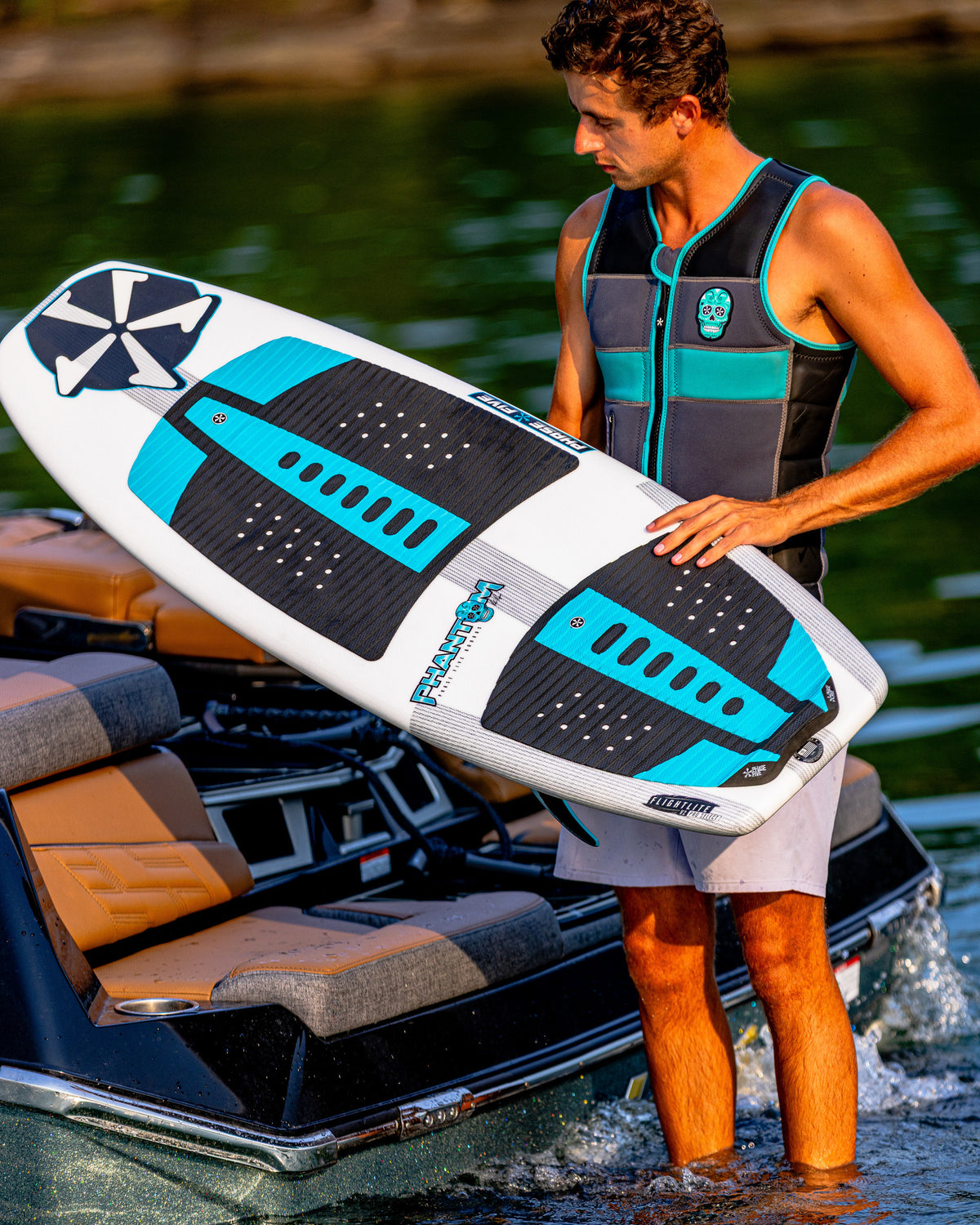 2027 Phase Five Phantom wakesurf board lifestyle photo