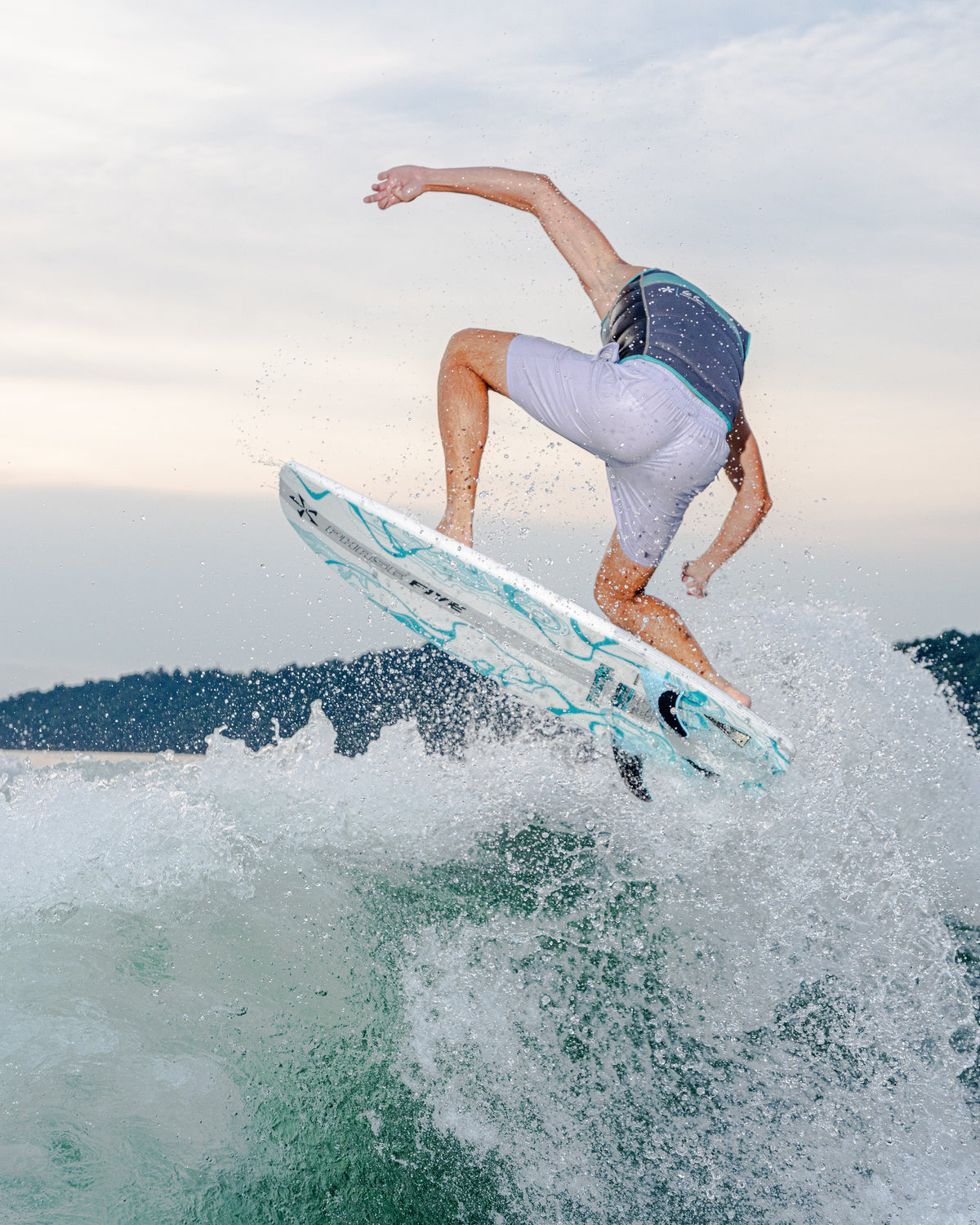 2027 Phase Five Phantom wakesurf board action photo
