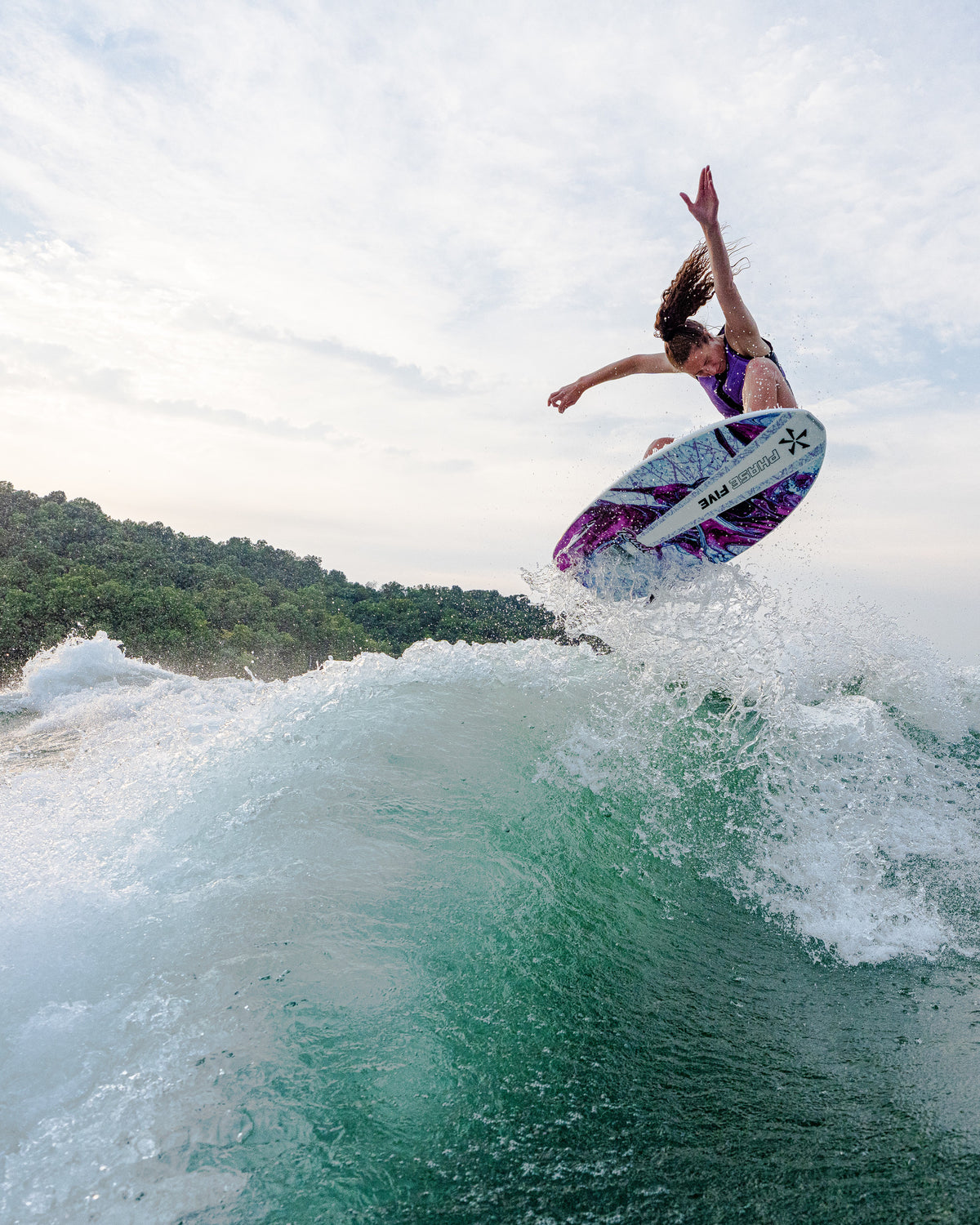 2027 Phase Five Rush wakesurf board action photo