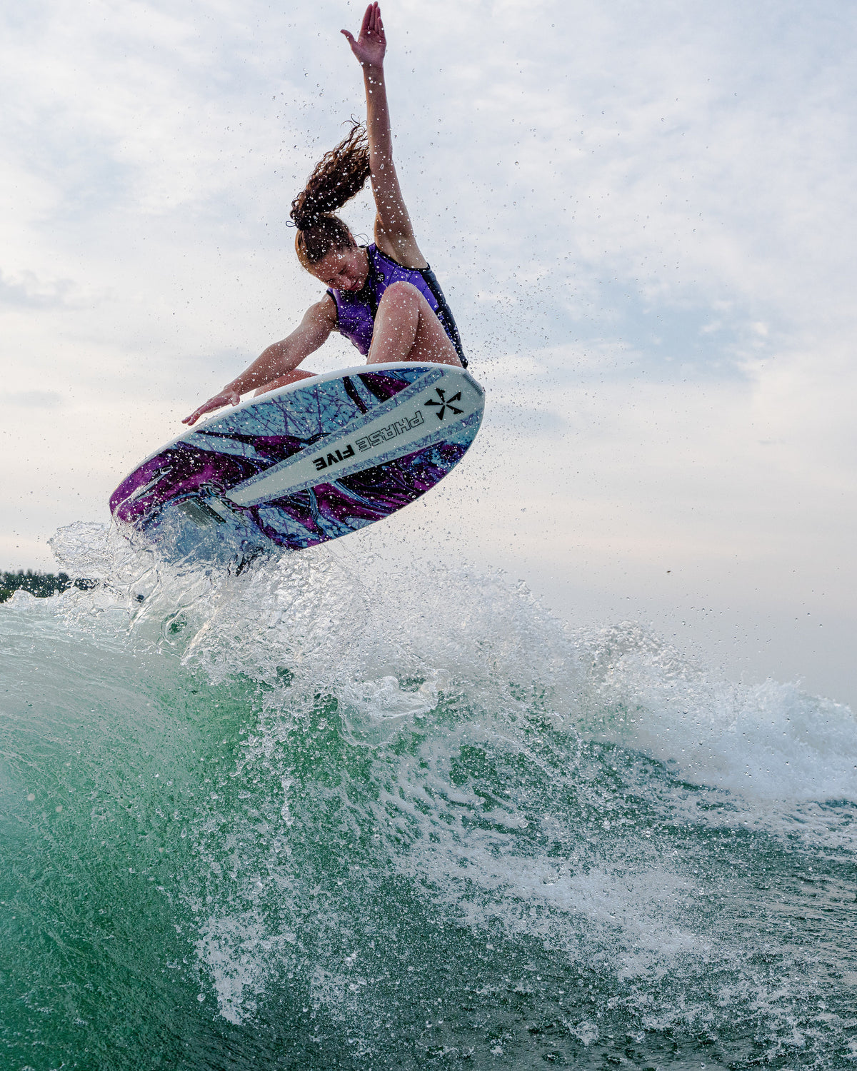 2027 Phase Five Rush wakesurf board action photo