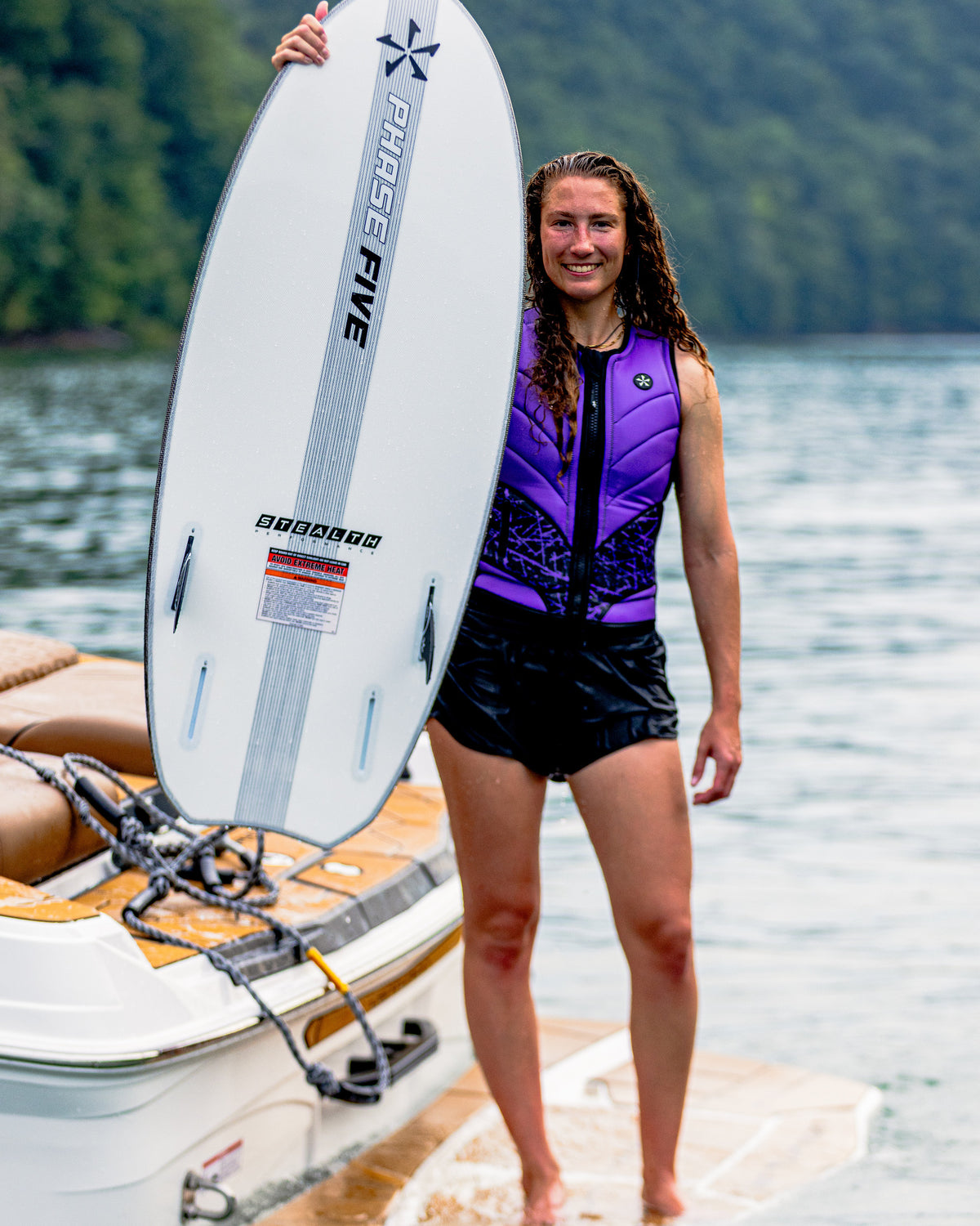 2027 Phase Five Rush Stealth wakesurf board lifestyle photo