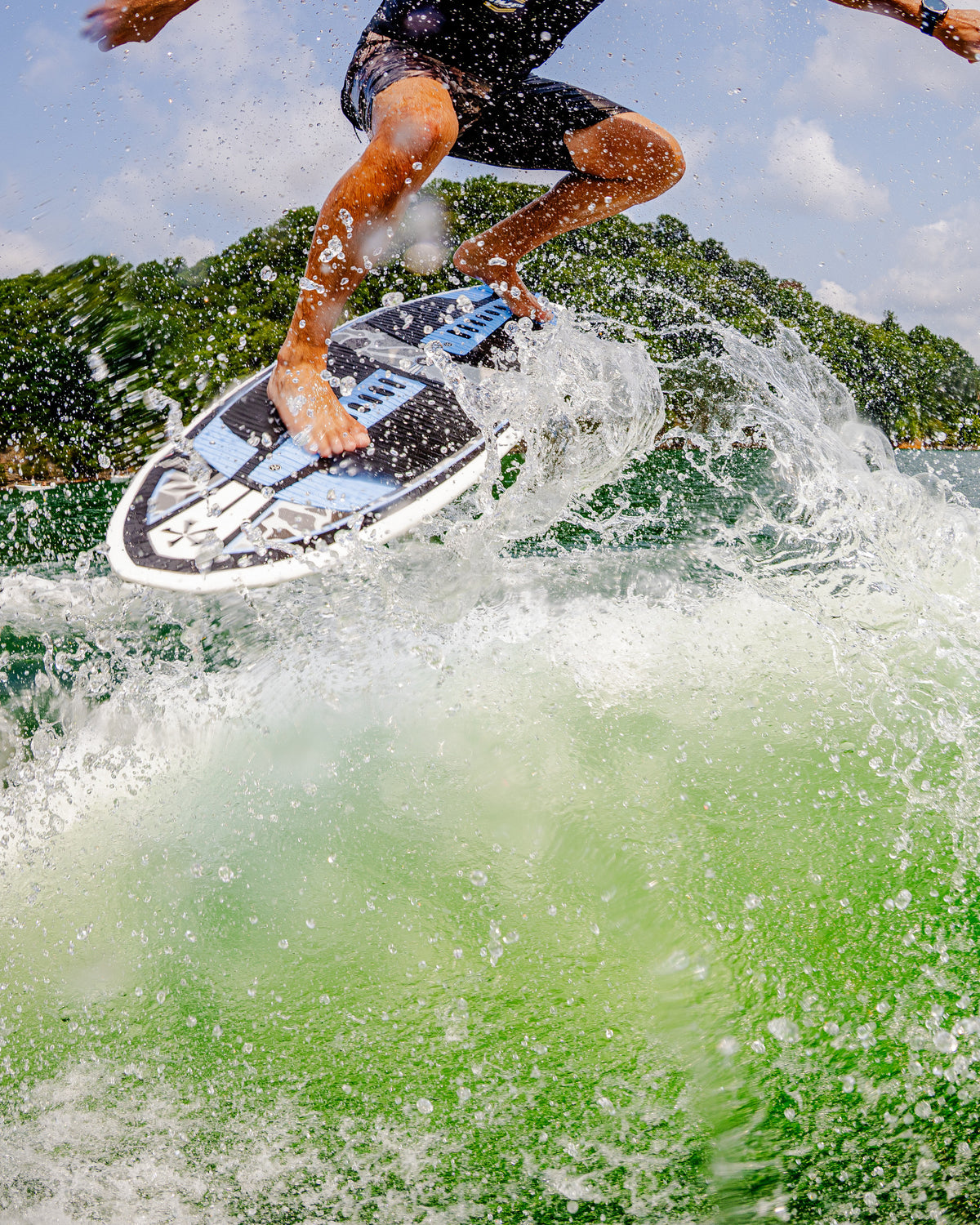 2027 Phase Five Sensei wakesurf board action photo