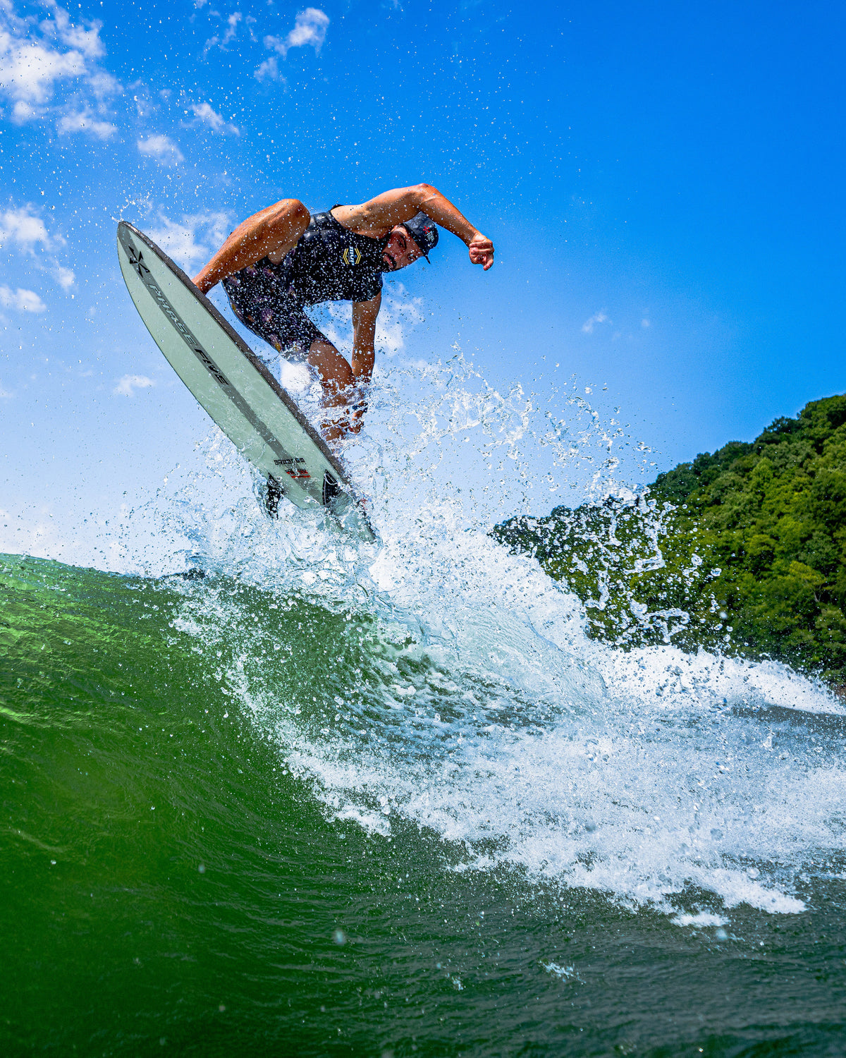 2027 Phase Five Sensei Stealth wakesurf board action photo