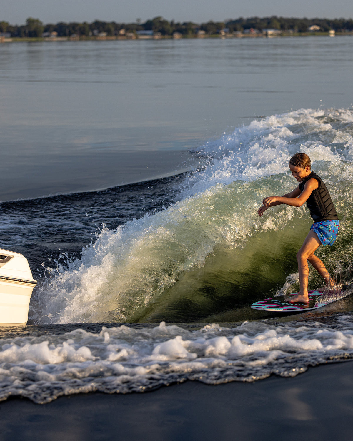 2027 Phase Five Snapper wakesurf board action photo