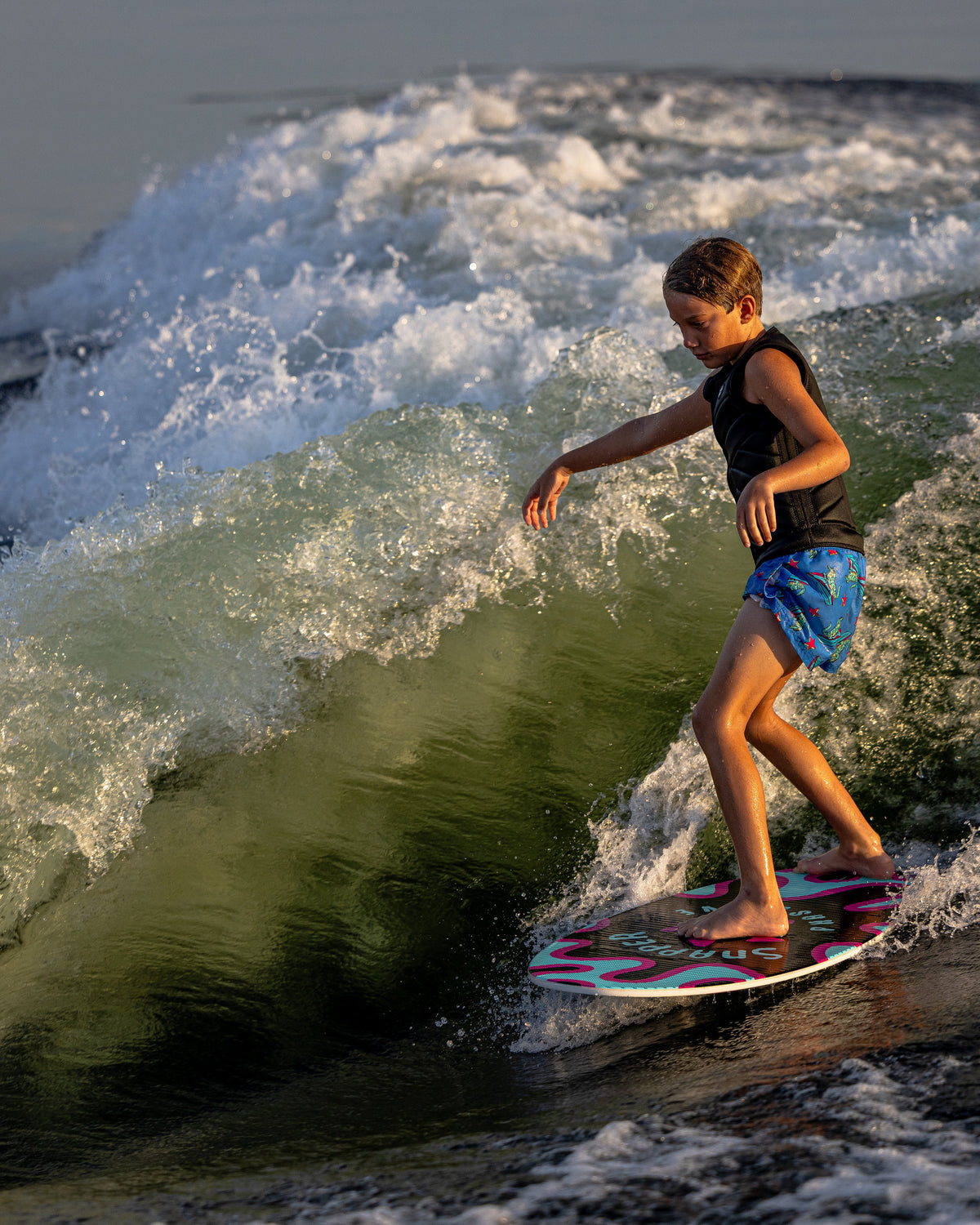 2027 Phase Five Snapper wakesurf board action photo