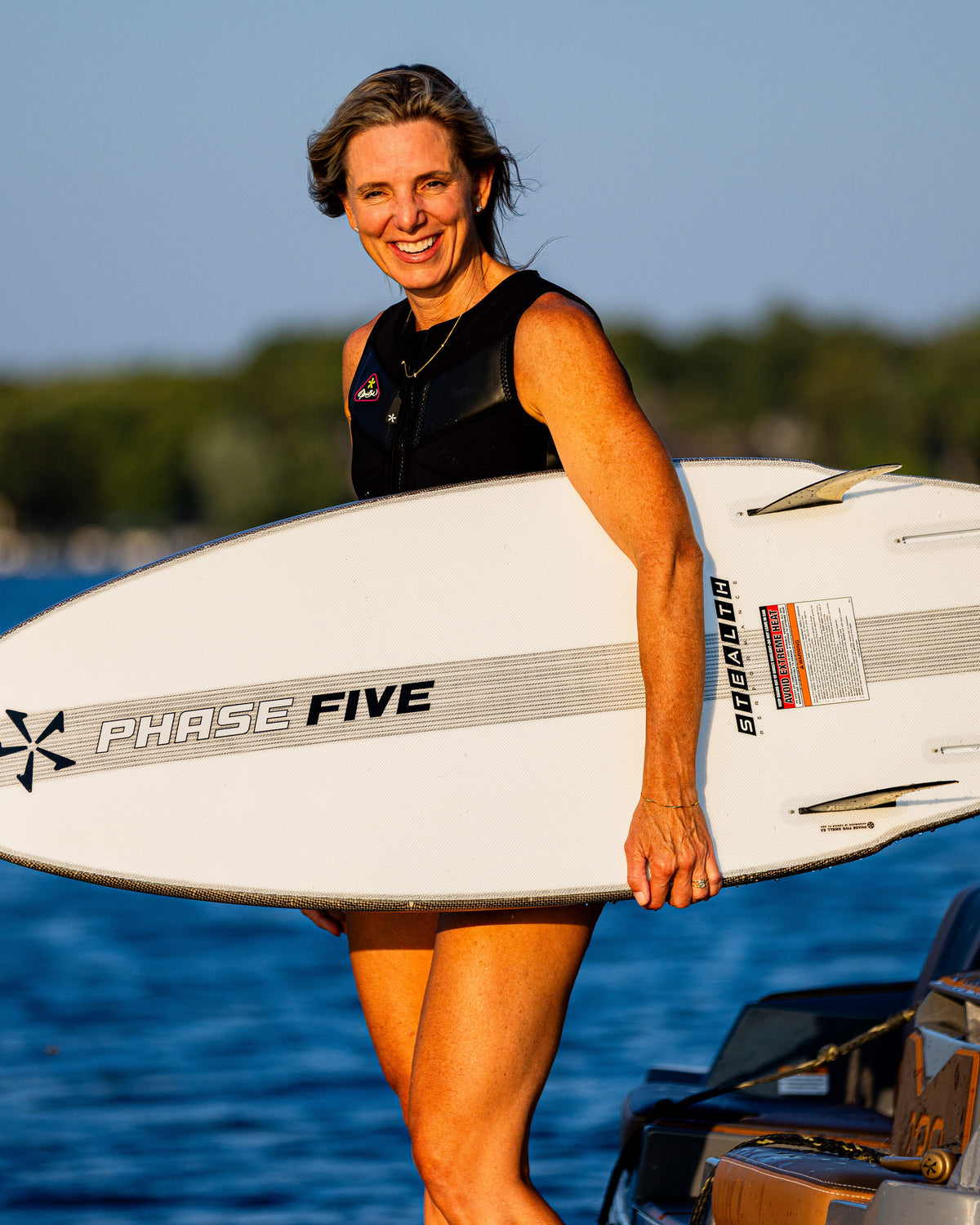 2027 Phase Five Swell Stealth wakesurf board lifestyle photo