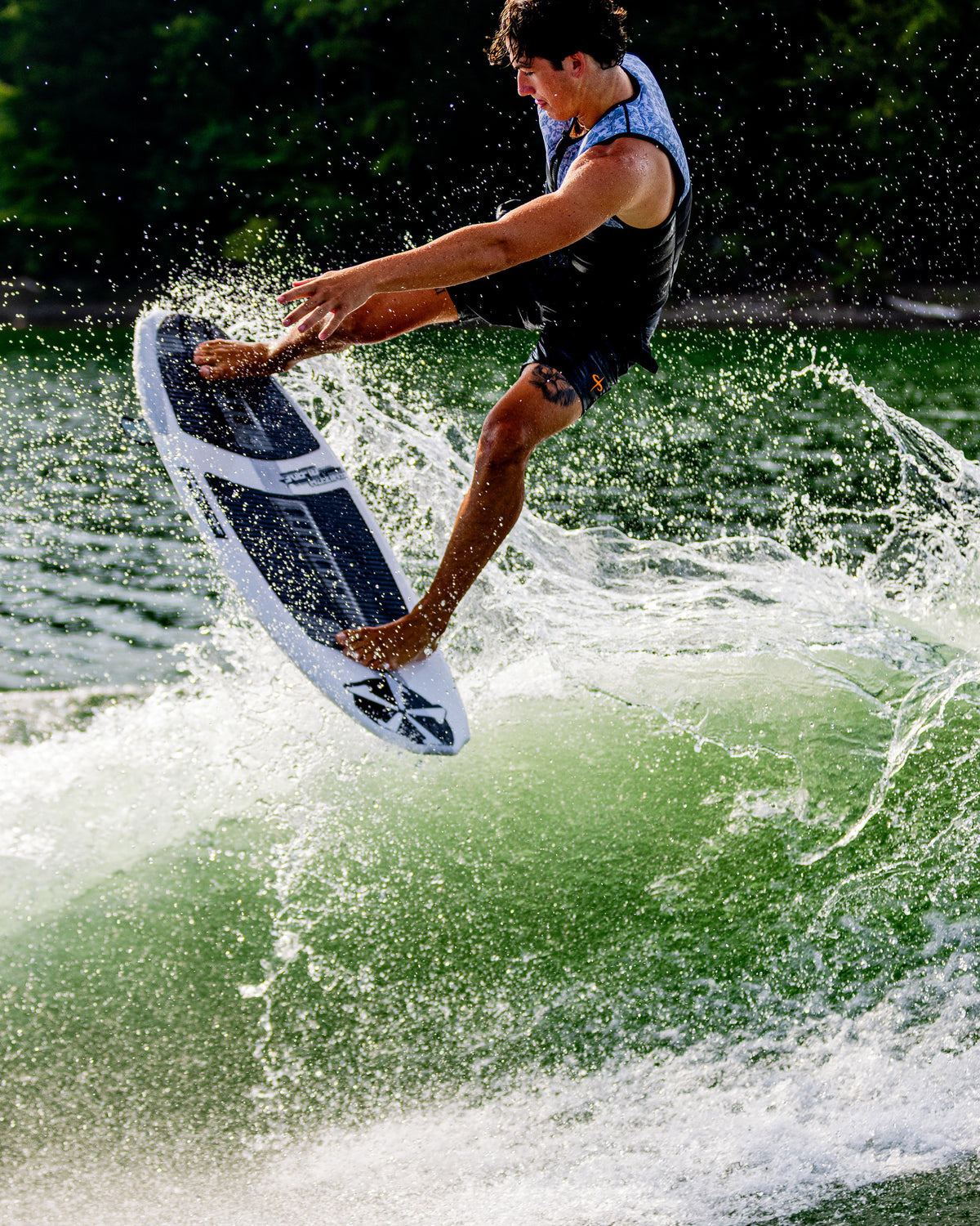 2027 Phase Five Switchblade wakesurf board action photo