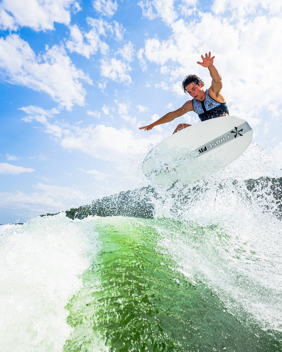 2027 Phase Five Switchblade wakesurf board action photo