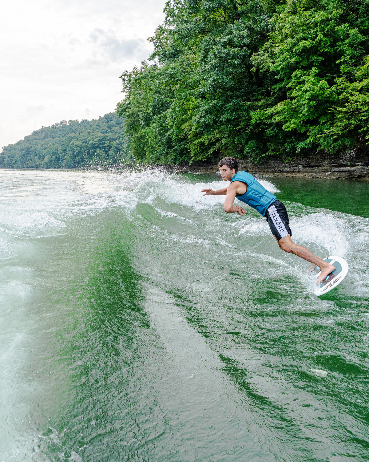 2027 Phase Five XB wakesurf board action photo