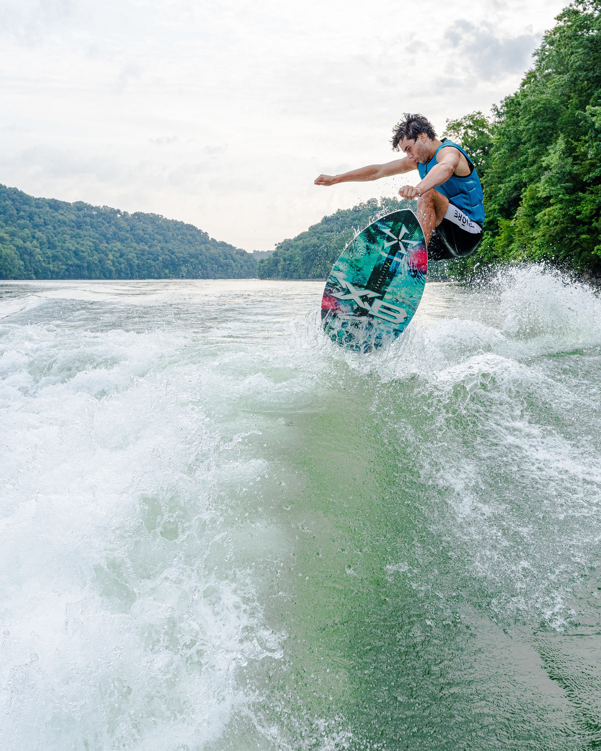 2027 Phase Five XB wakesurf board action photo