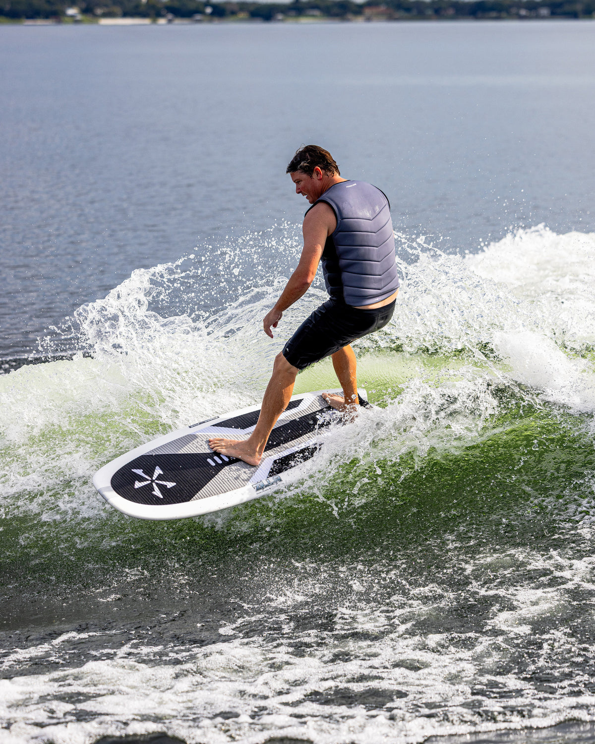 2027 Phase Five Zilla V2 wakesurf board action photo