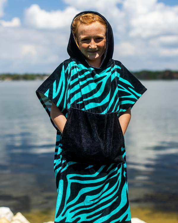 Phase Five Zebra Hooded Kids Towel - Phase 5 Wakesurf Boards