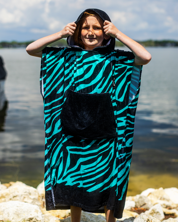 1*0様 Ado Zipangu Scarf Towel Phase Five Zebra Hooded Kids Towel - Phase 5 Wakesurf Boards
