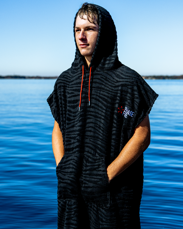 Phase Five Zebra Hooded Towel - Phase 5 Wakesurf Boards