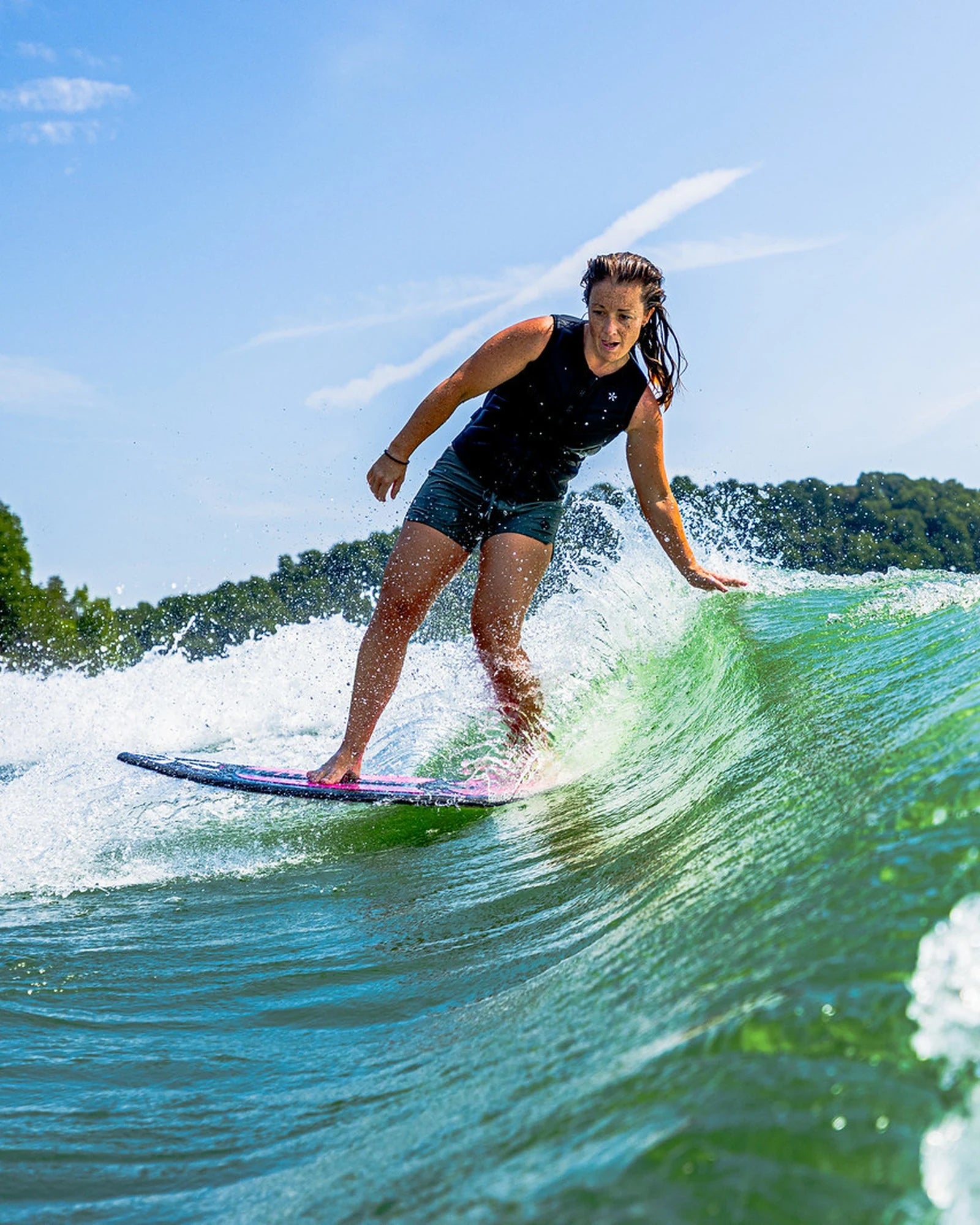 2027 Phase Five Diamond Luv wakesurf board action photo
