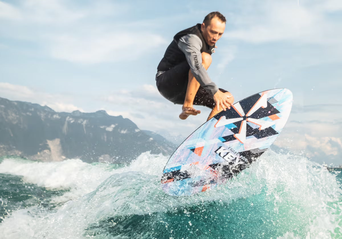 Nick Gorbunov wakesurfing
