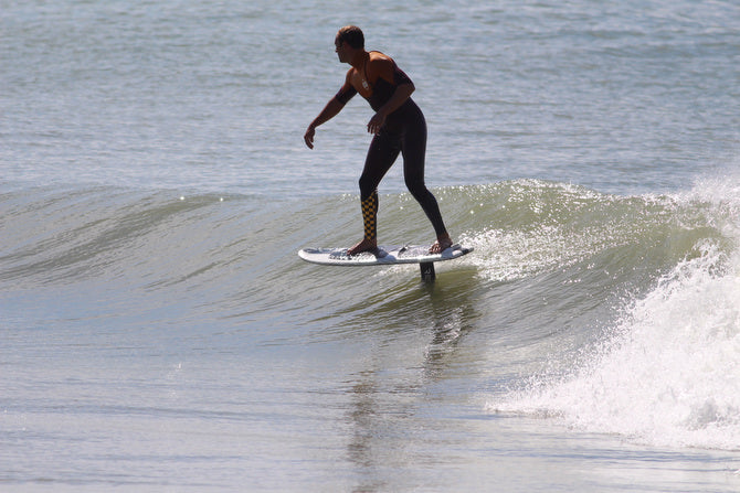 John Akerman Surfing The Gizmo Foil Board