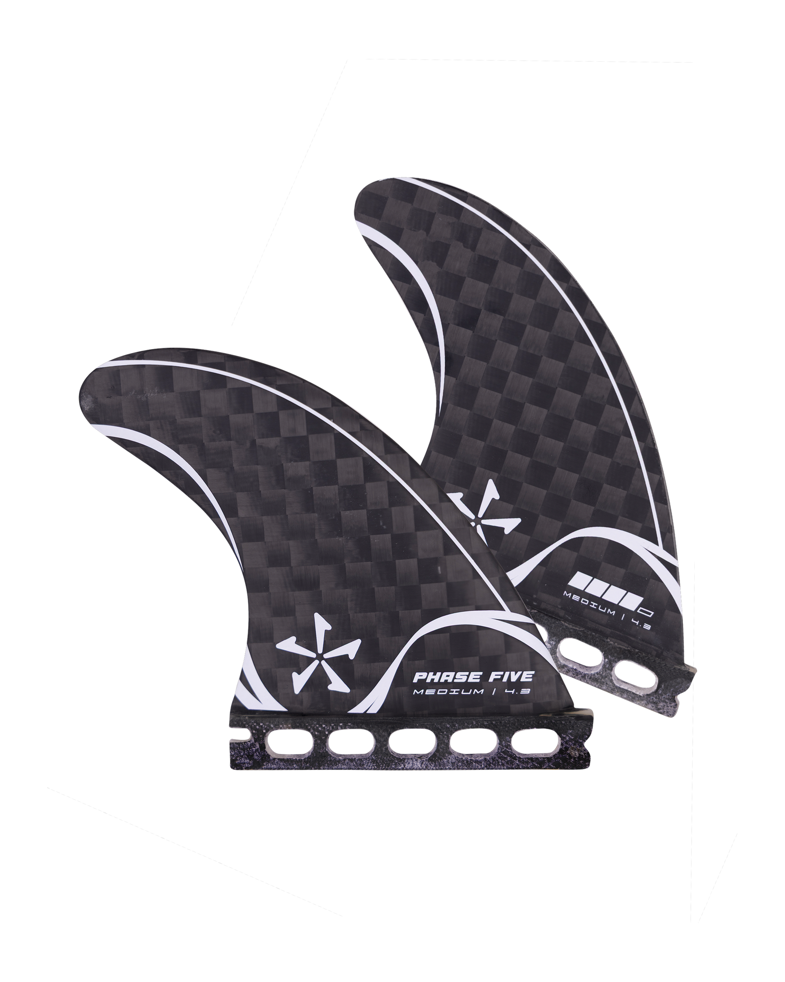2027 Phase Five Futures 4.3 Surf Twin Fin Set - Carbon — product view