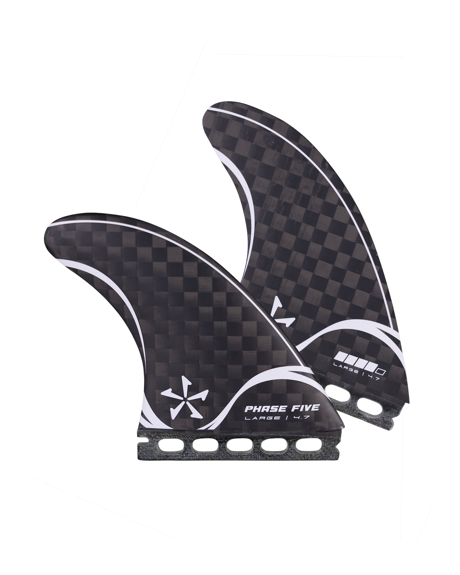 2027 Phase Five Futures 4.7 Surf Twin Fin Set - Carbon — product view