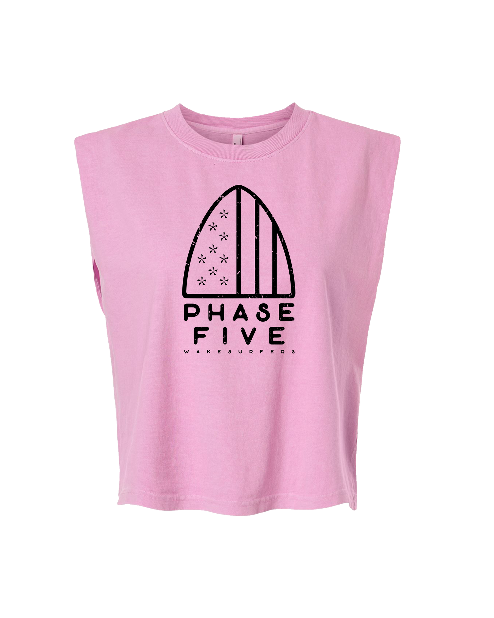 2027 Phase Five Ladies USA Made Crop Tank — Pink — product view
