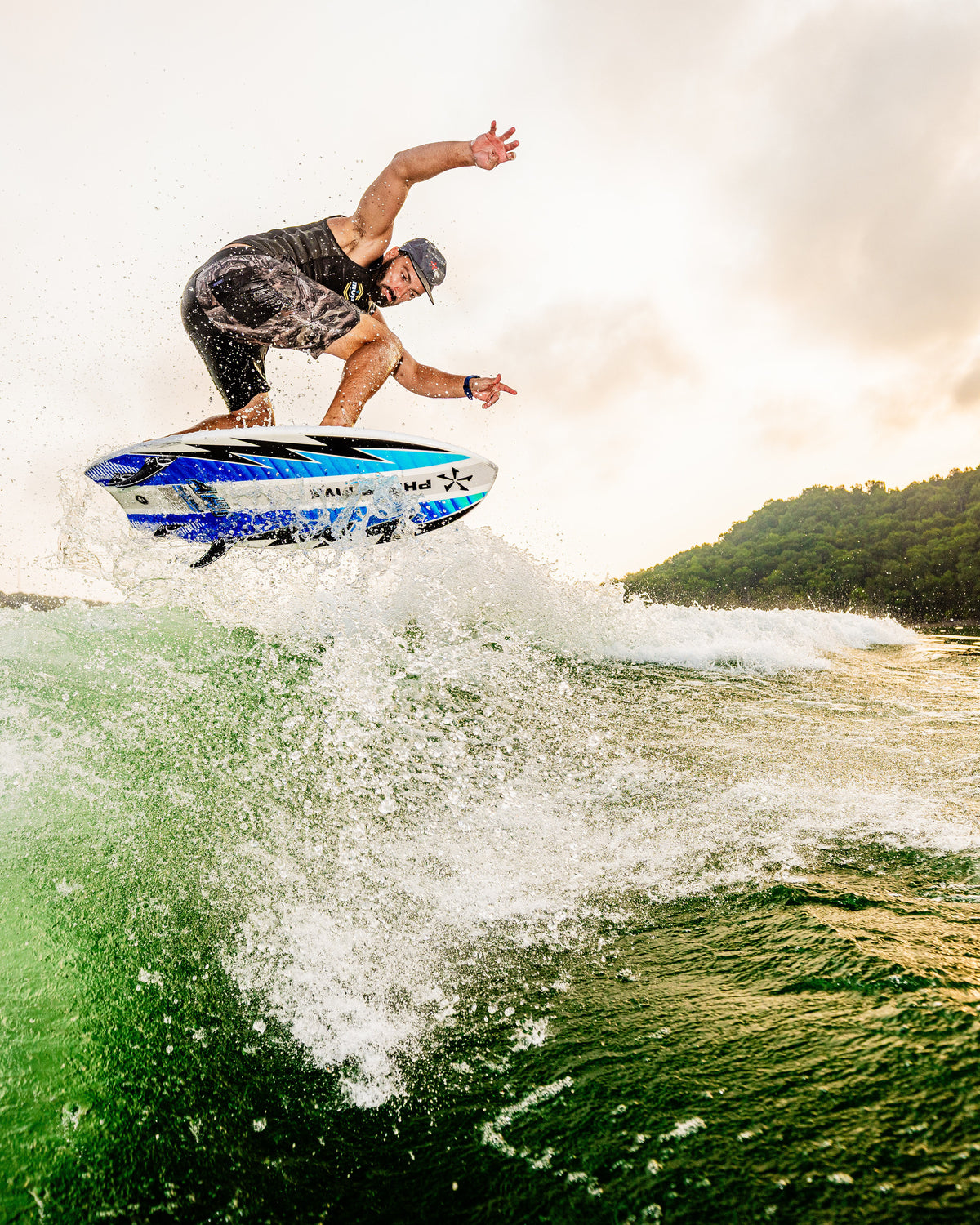 2027 Phase Five Ahi wakesurf board action photo